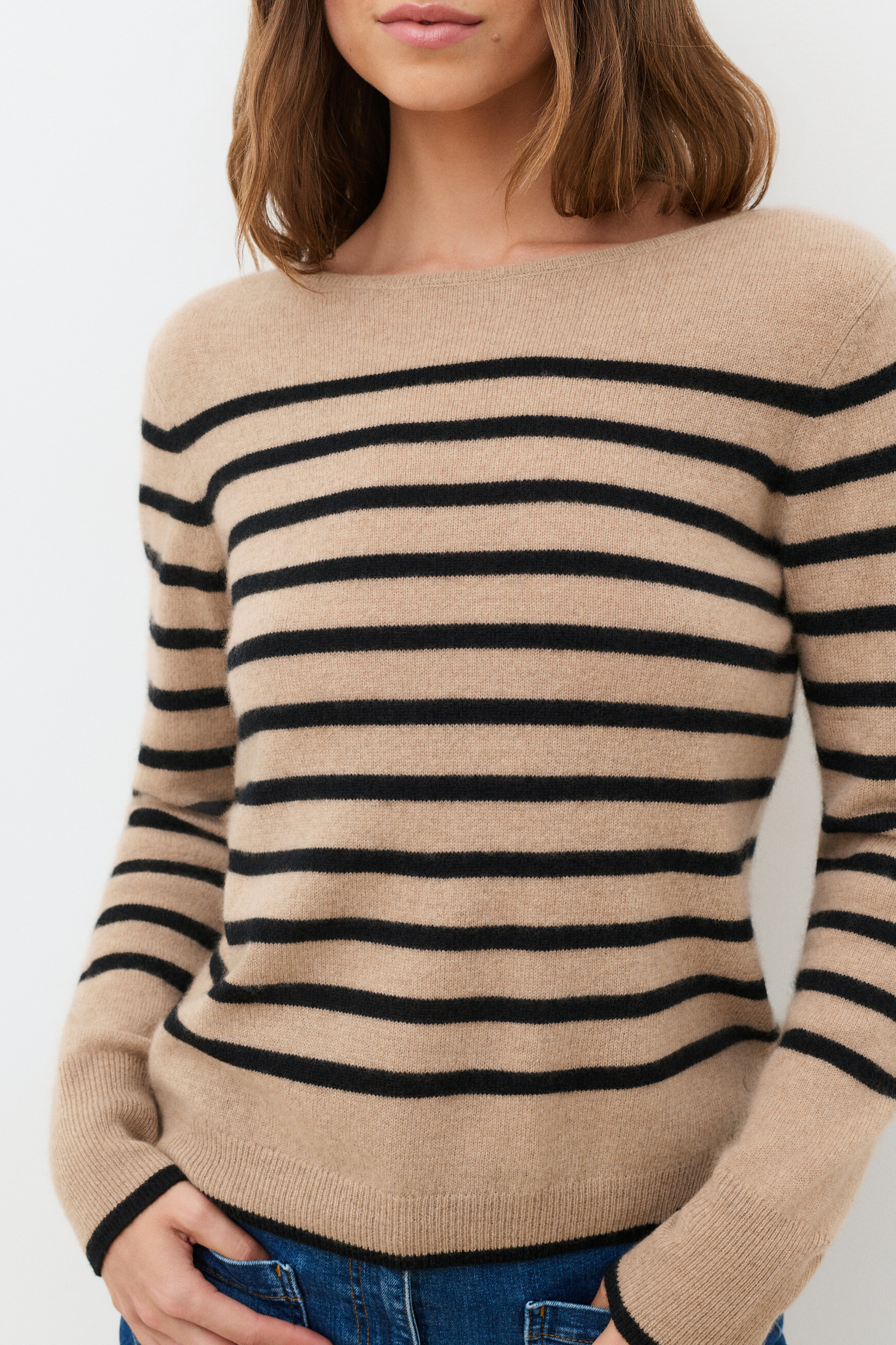 Mzoely 100% cashmere sweater sand woman
