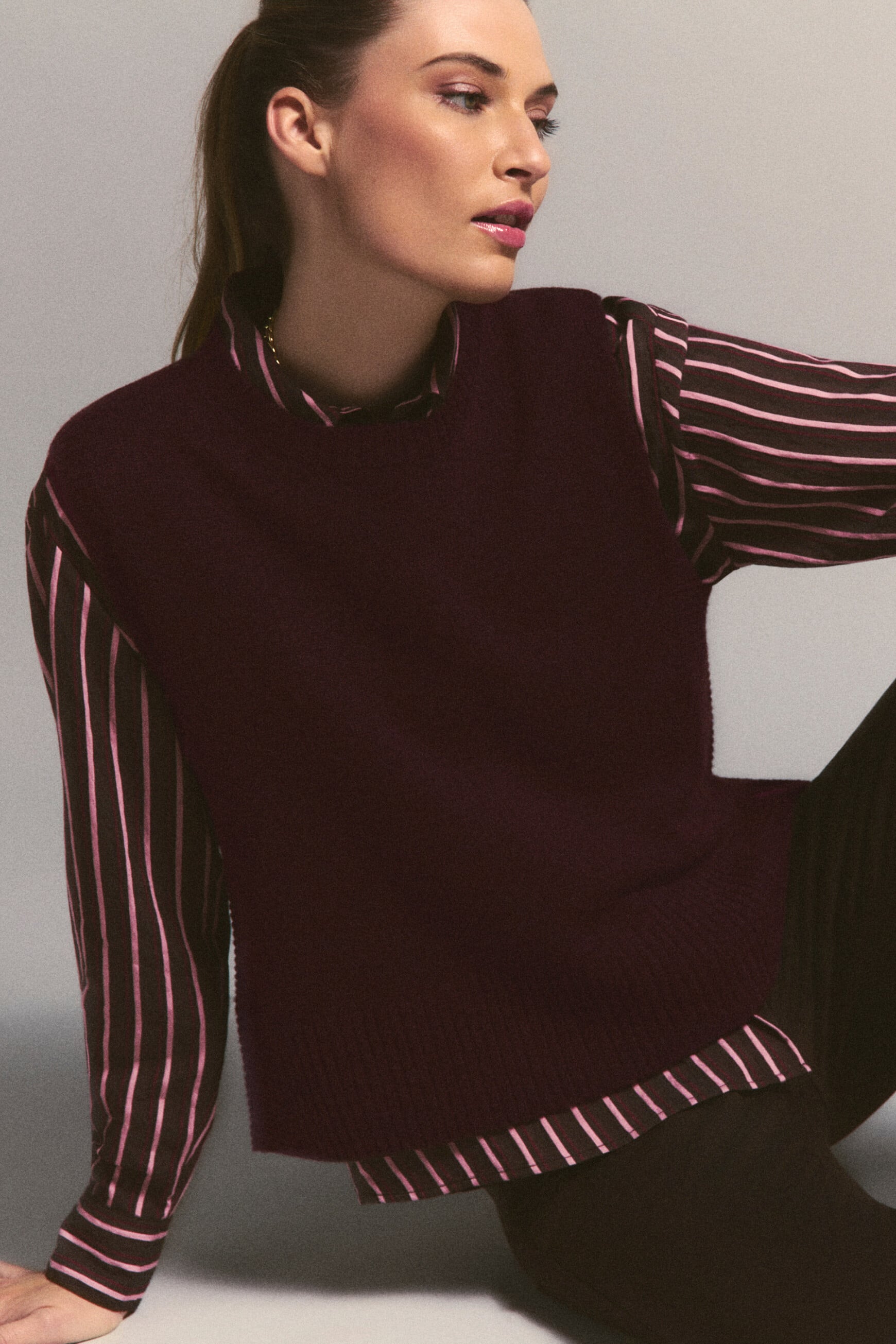 Maglione Mdoug rosso bordeaux donna