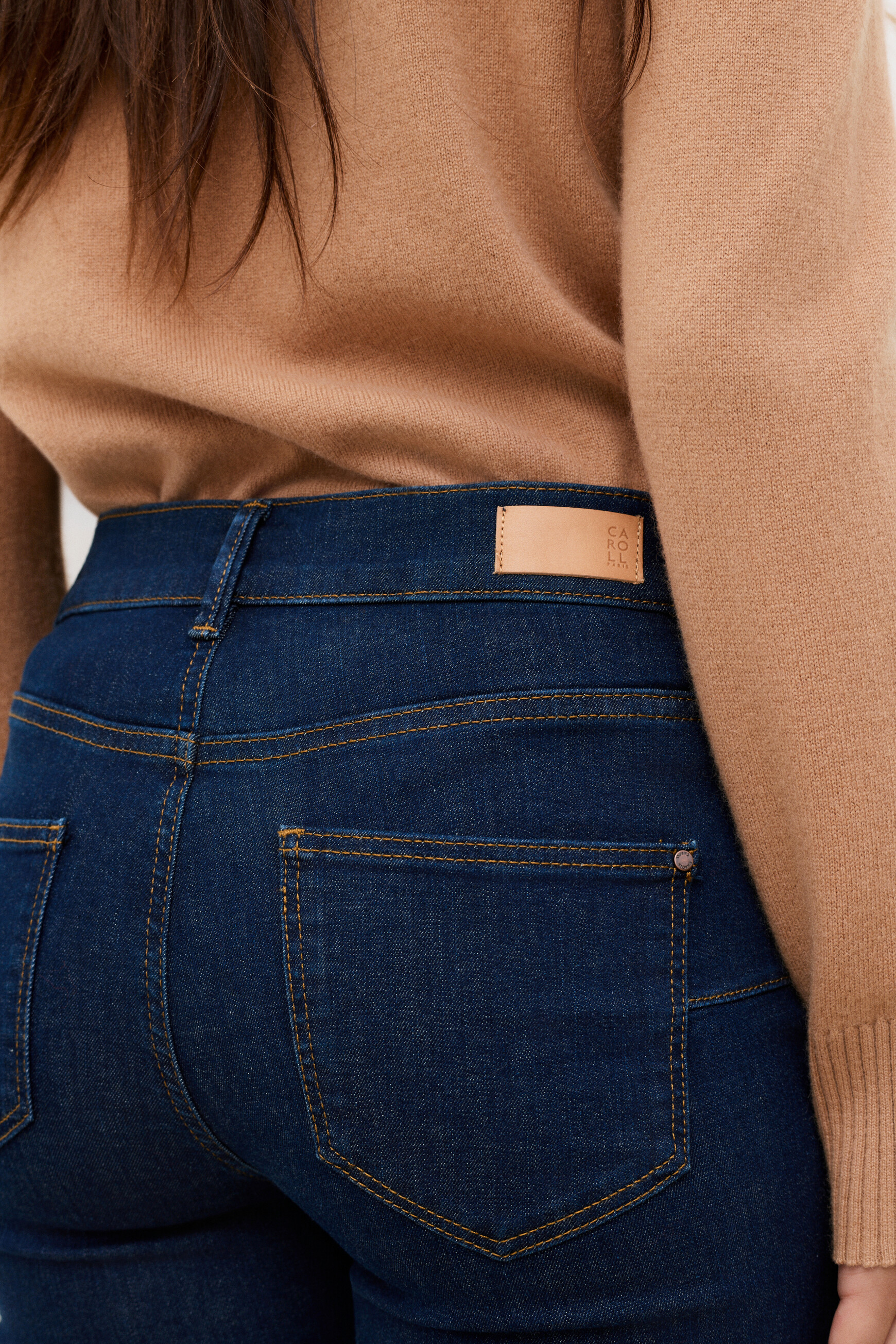 Tom slim-fit pants double stone denim woman