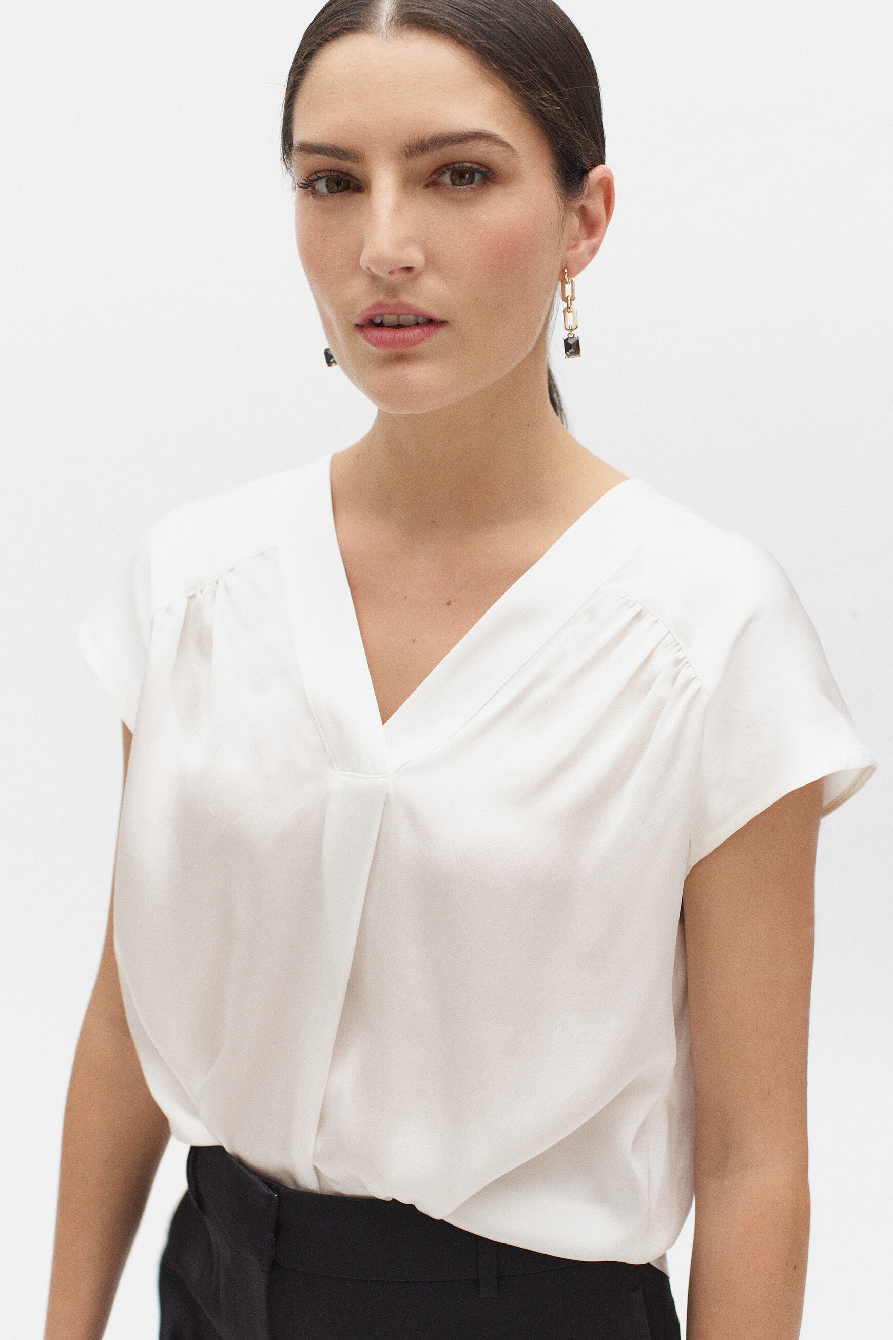 blusa 100 seda tatiana marfil mujer Blusa 100 % seda Tatiana marfil mujer