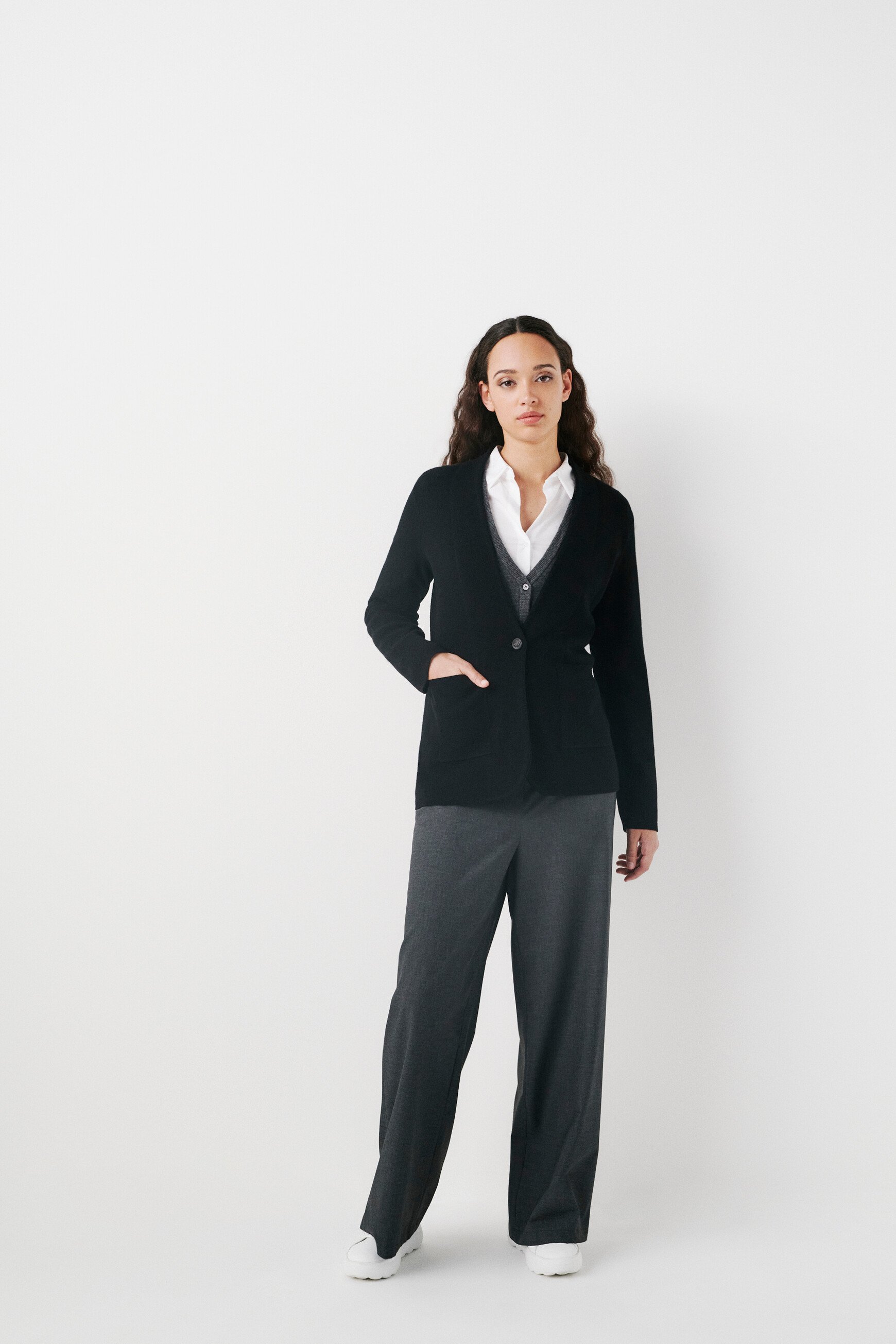 mdiane 100% wool jacket black woman