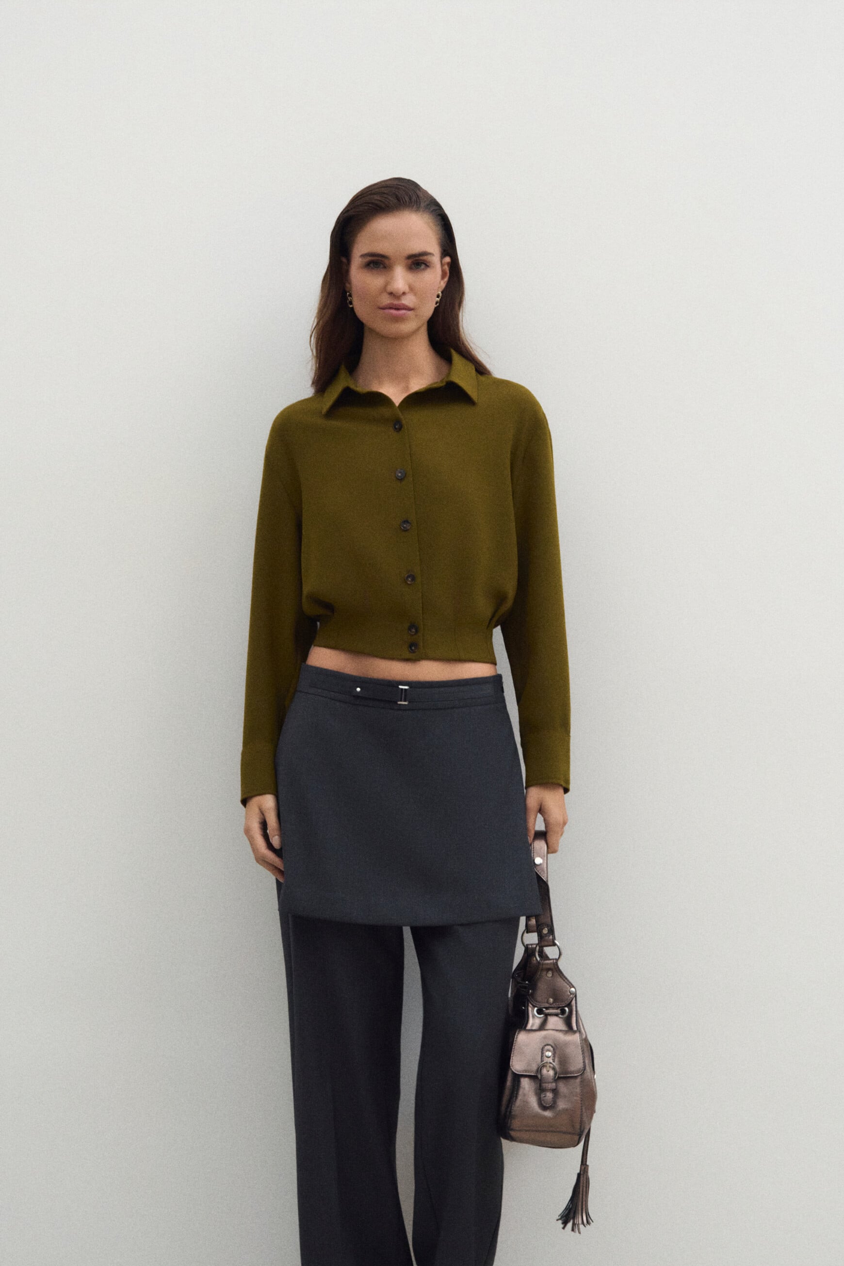 Chemise Cime vert olive femme