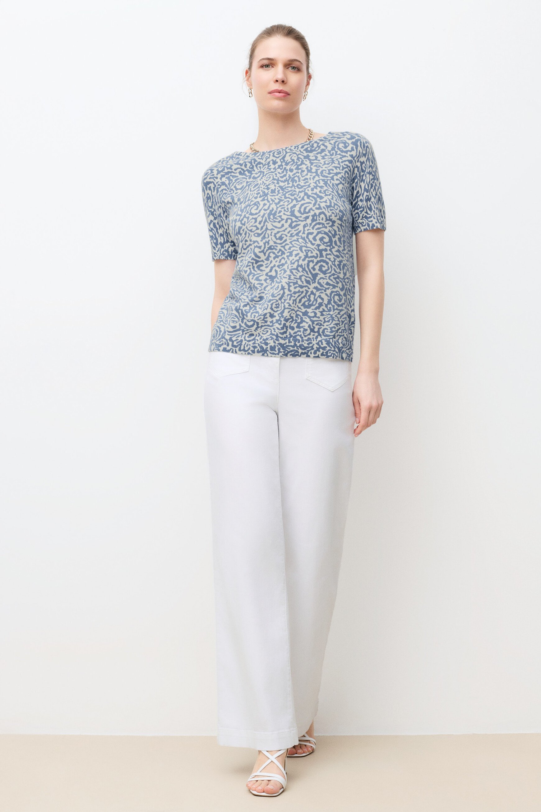 Pull Mlisa bleu gris femme