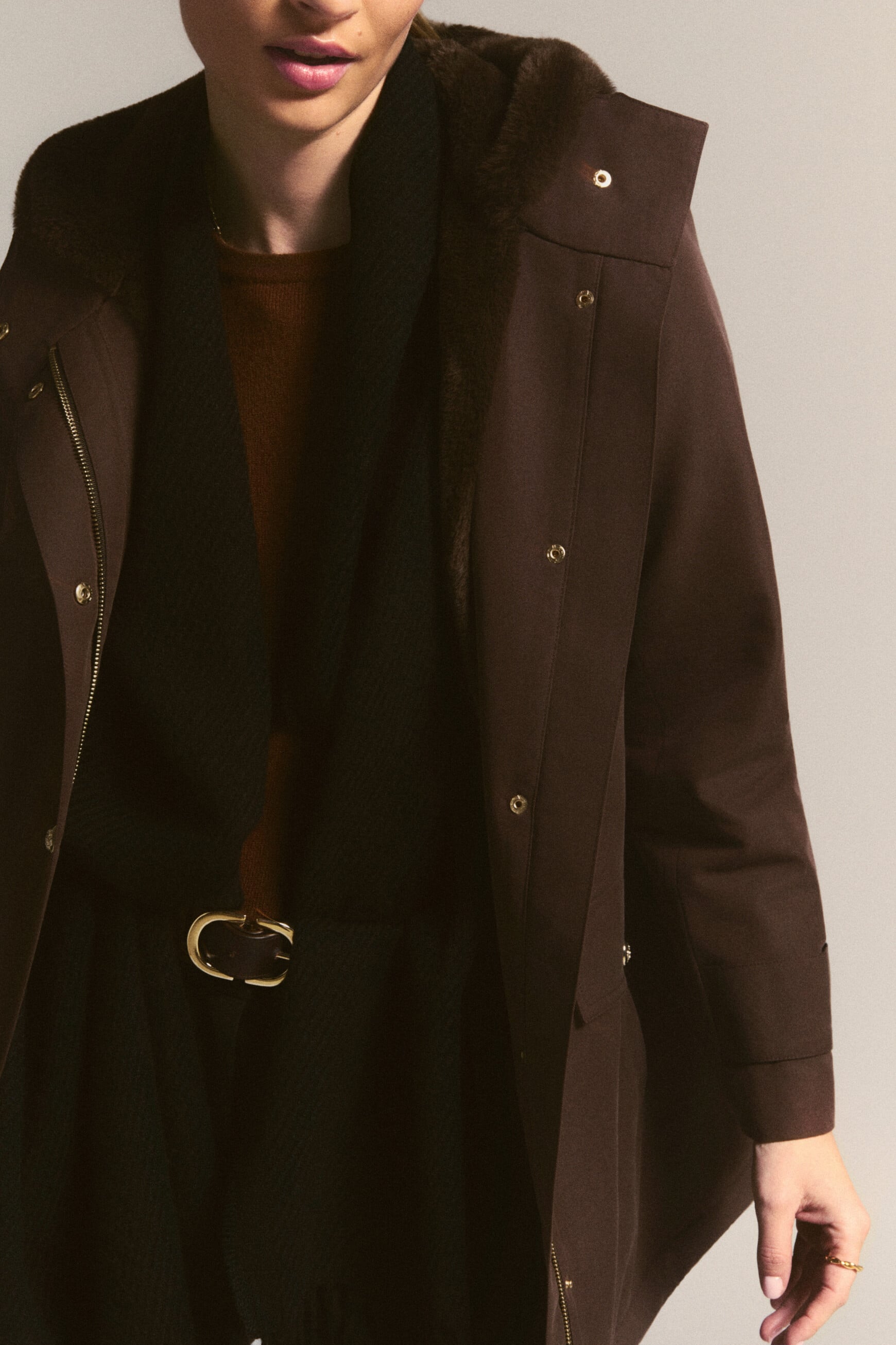 Gpenelope parka dark brown woman