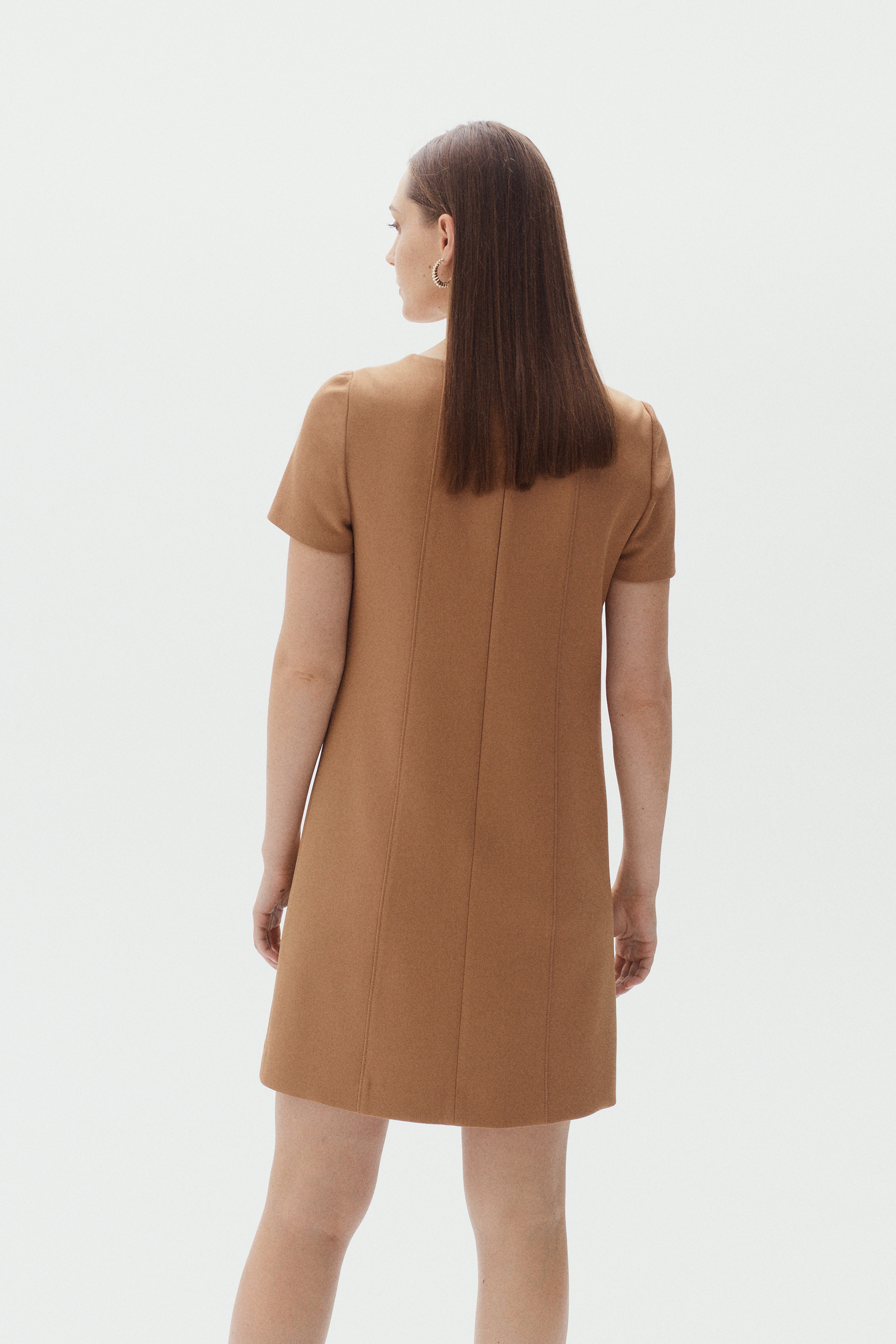vestido saphir camel mujer Vestido Saphir cámel mujer