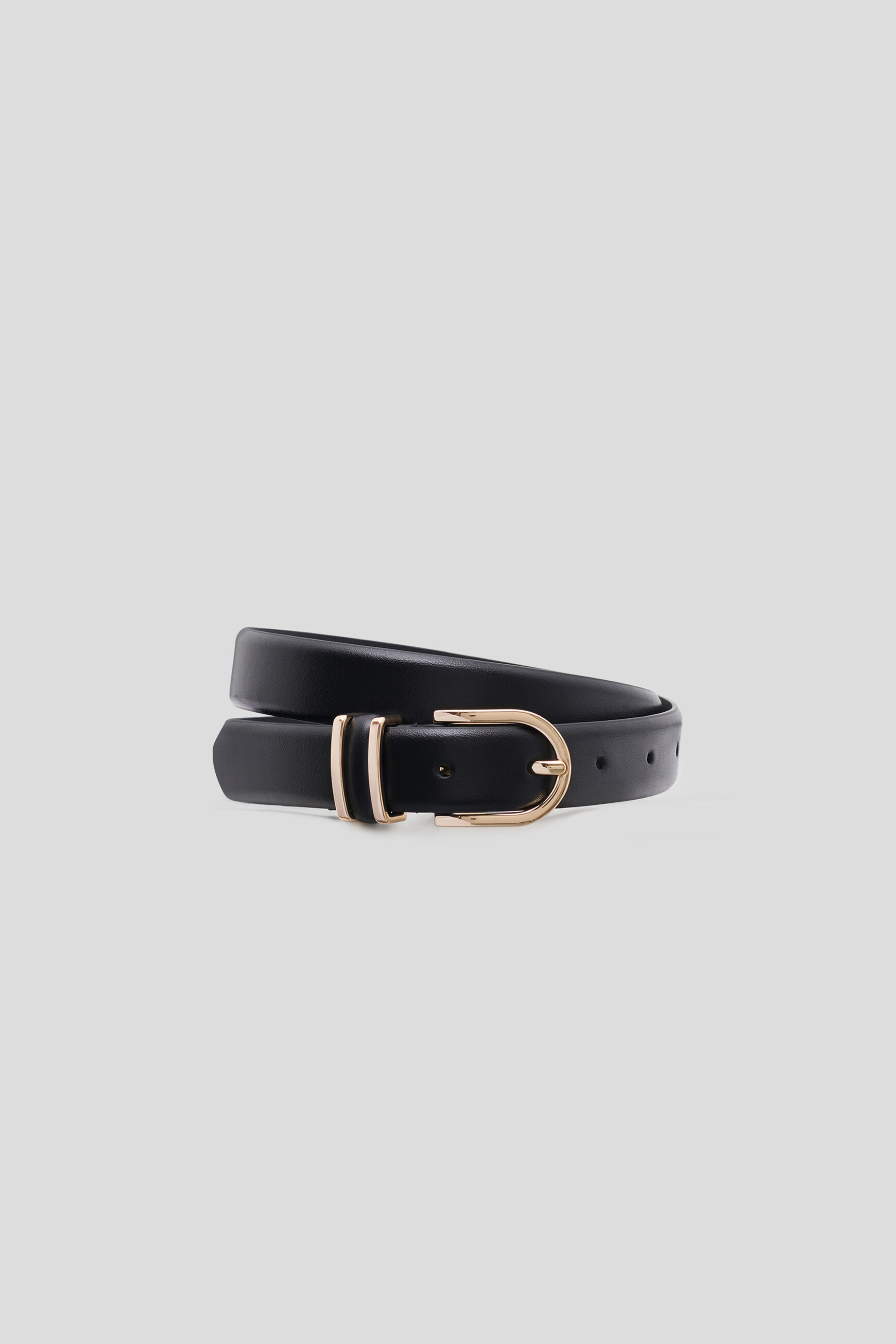 Aclass belt in natural leather black woman