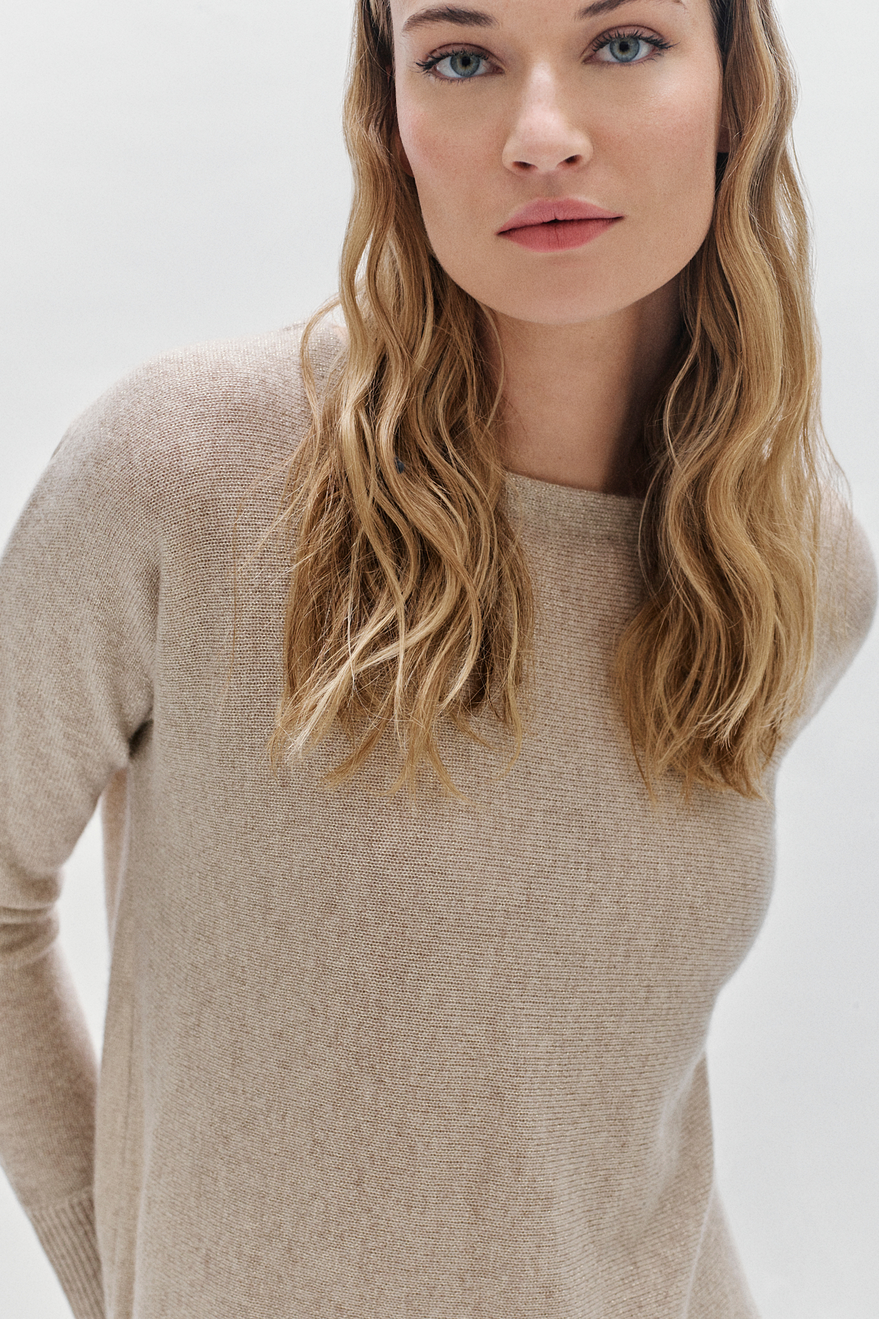 pull amelia lurex beige femme pull amelia lurex beige femme