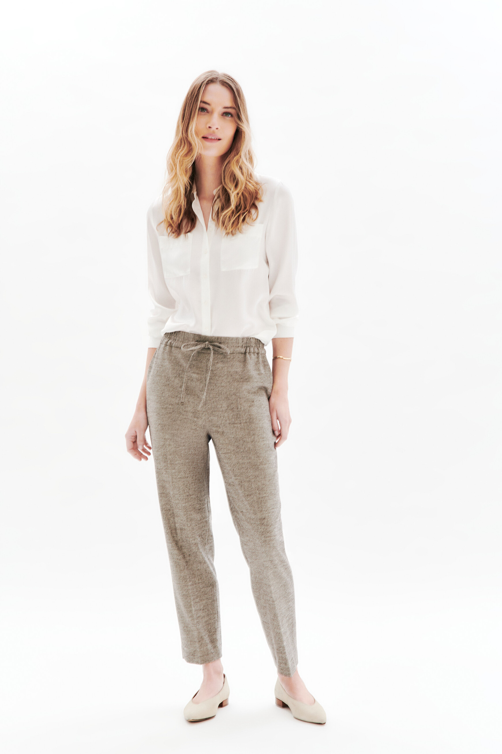 pdanny trousers taupe woman Pdanny trousers taupe woman