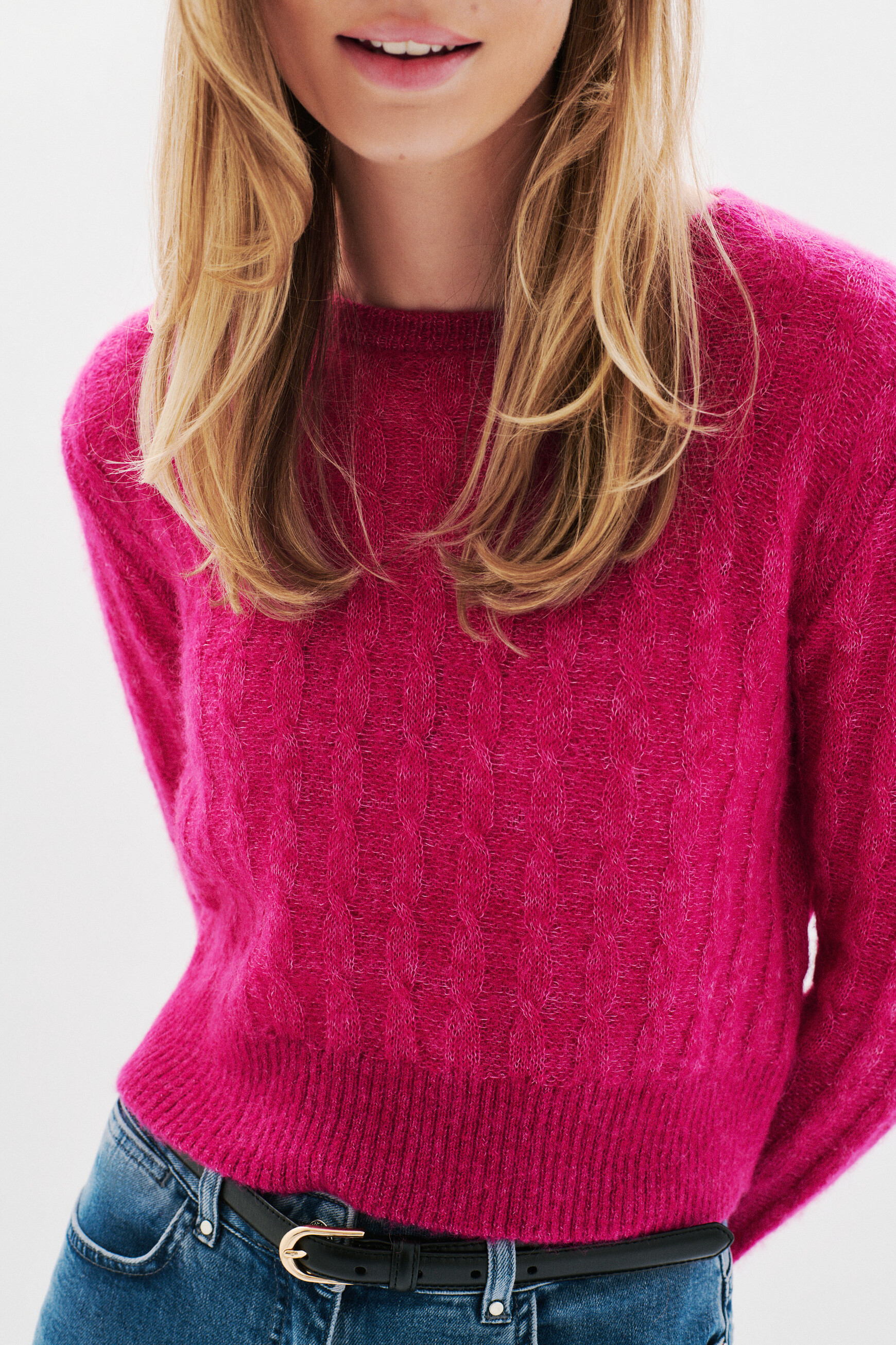 Maglione Msydney rosa fucsia donna