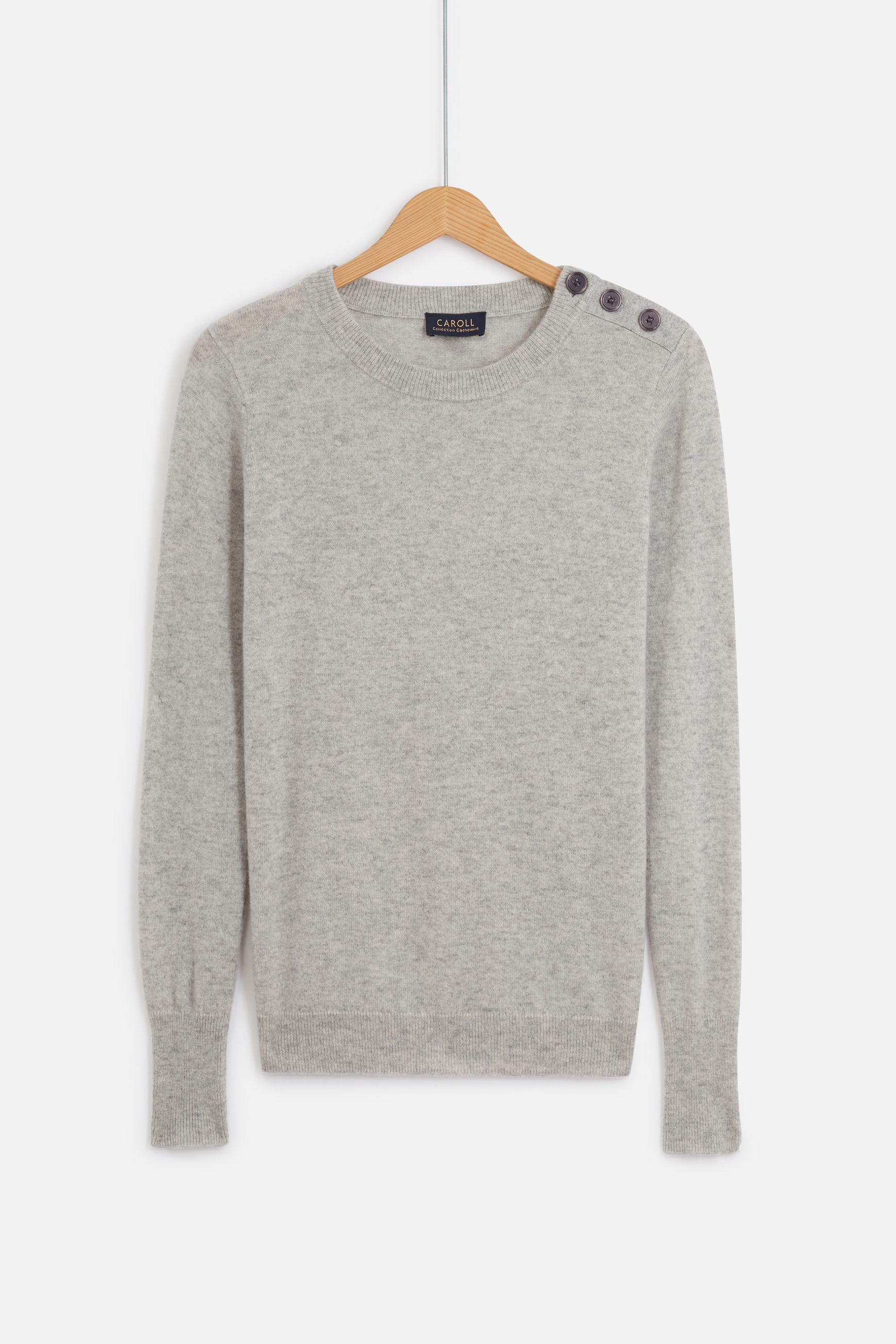 pull soizic 100 cachemire gris clair femme pull soizic 100% cachemire gris clair femme