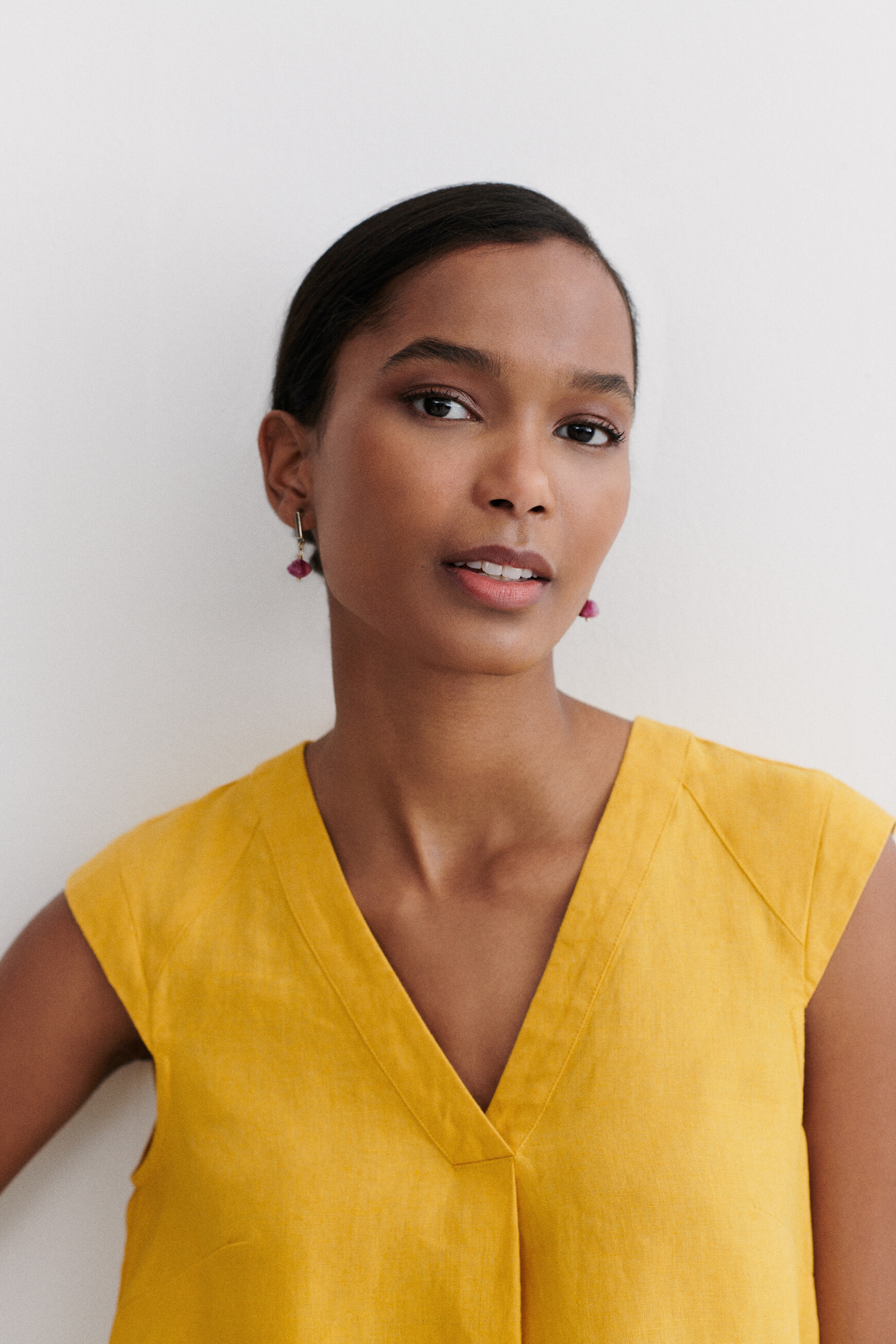 robe pamela 100 lin jaune or femme robe pamela 100% lin jaune or femme