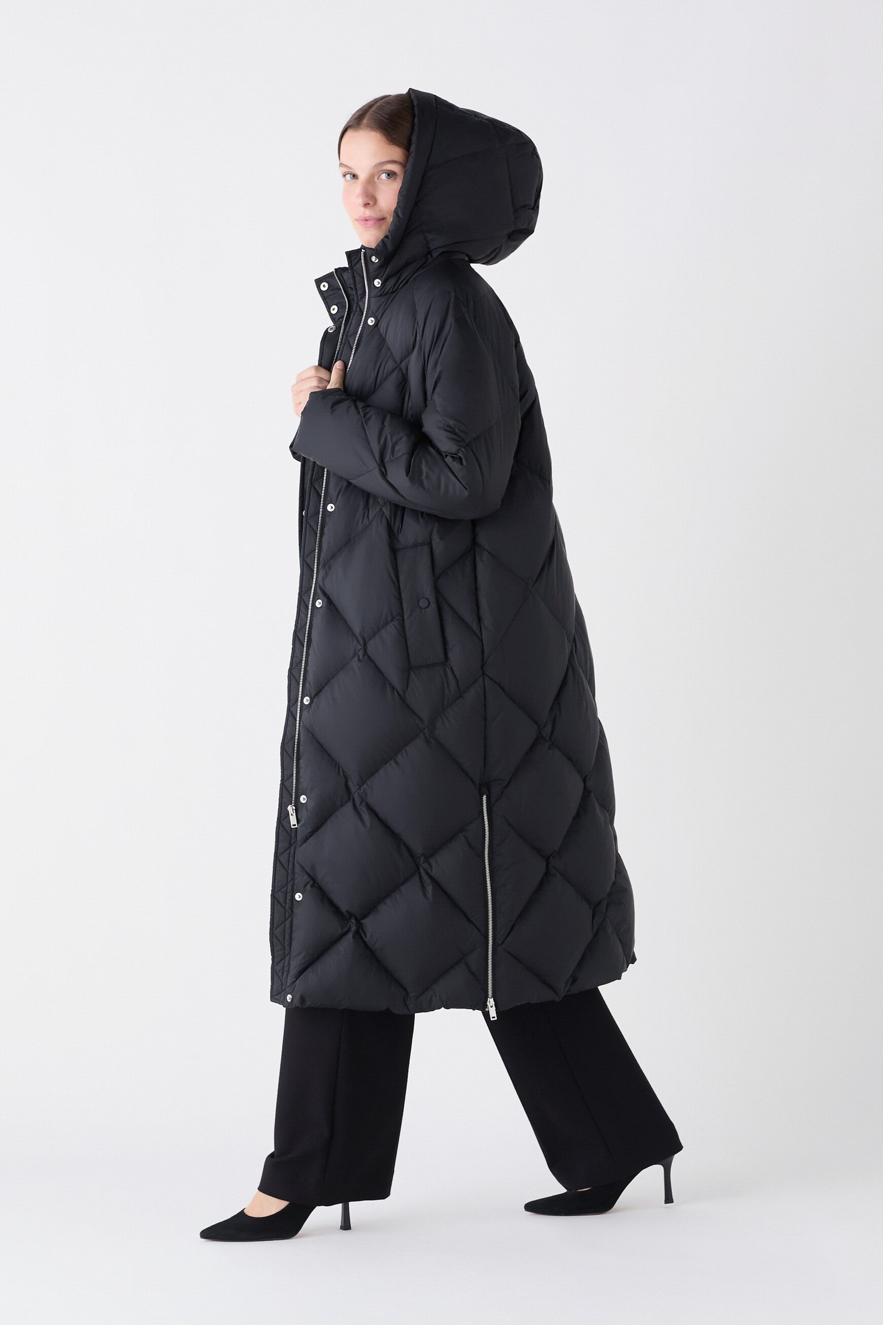 coat greta black woman Coat greta black woman