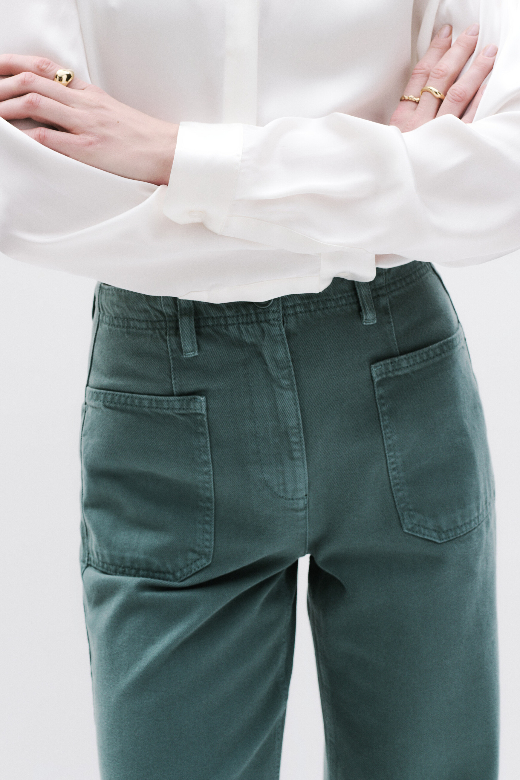 Pantalon Passenger vert pastel femme