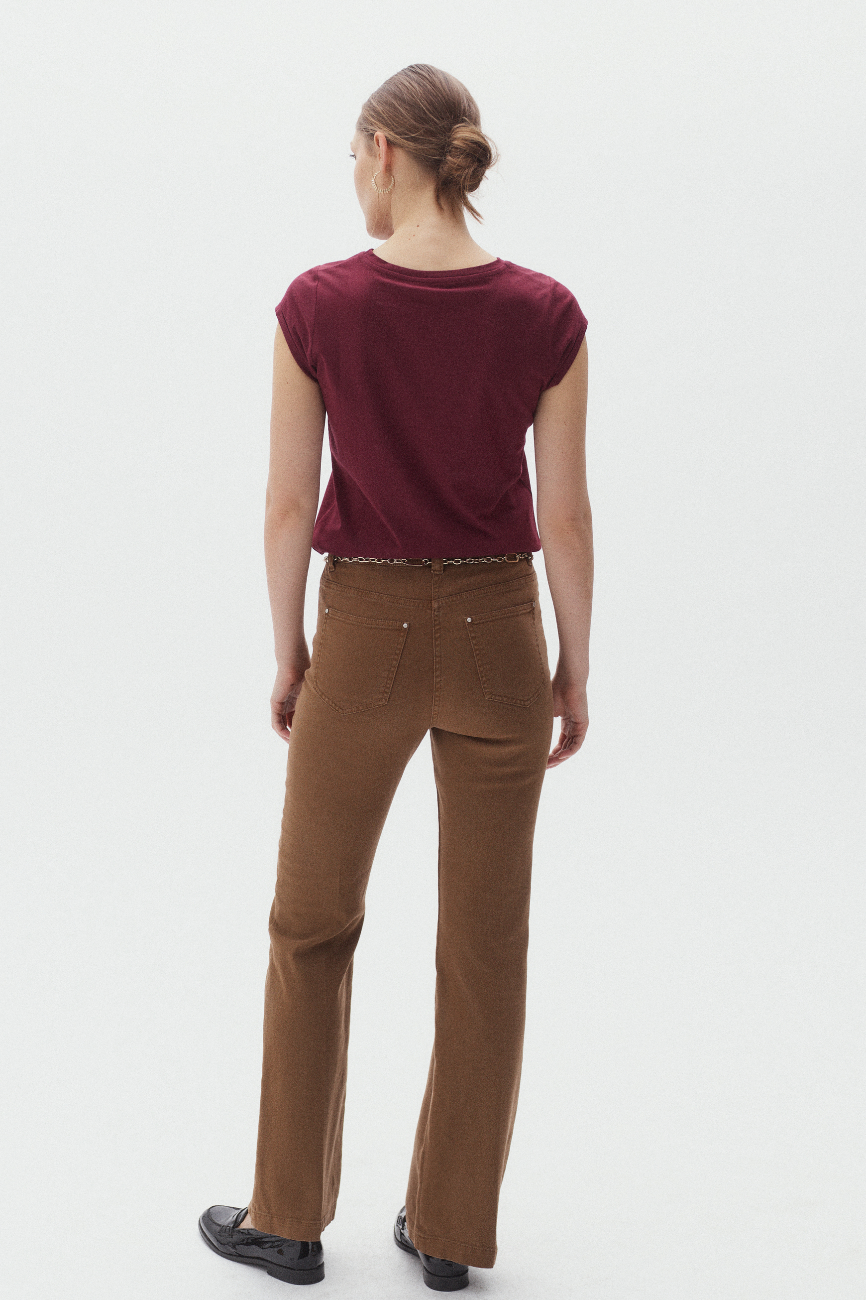 pantalon galileo marron cognac femme pantalon galileo marron cognac femme