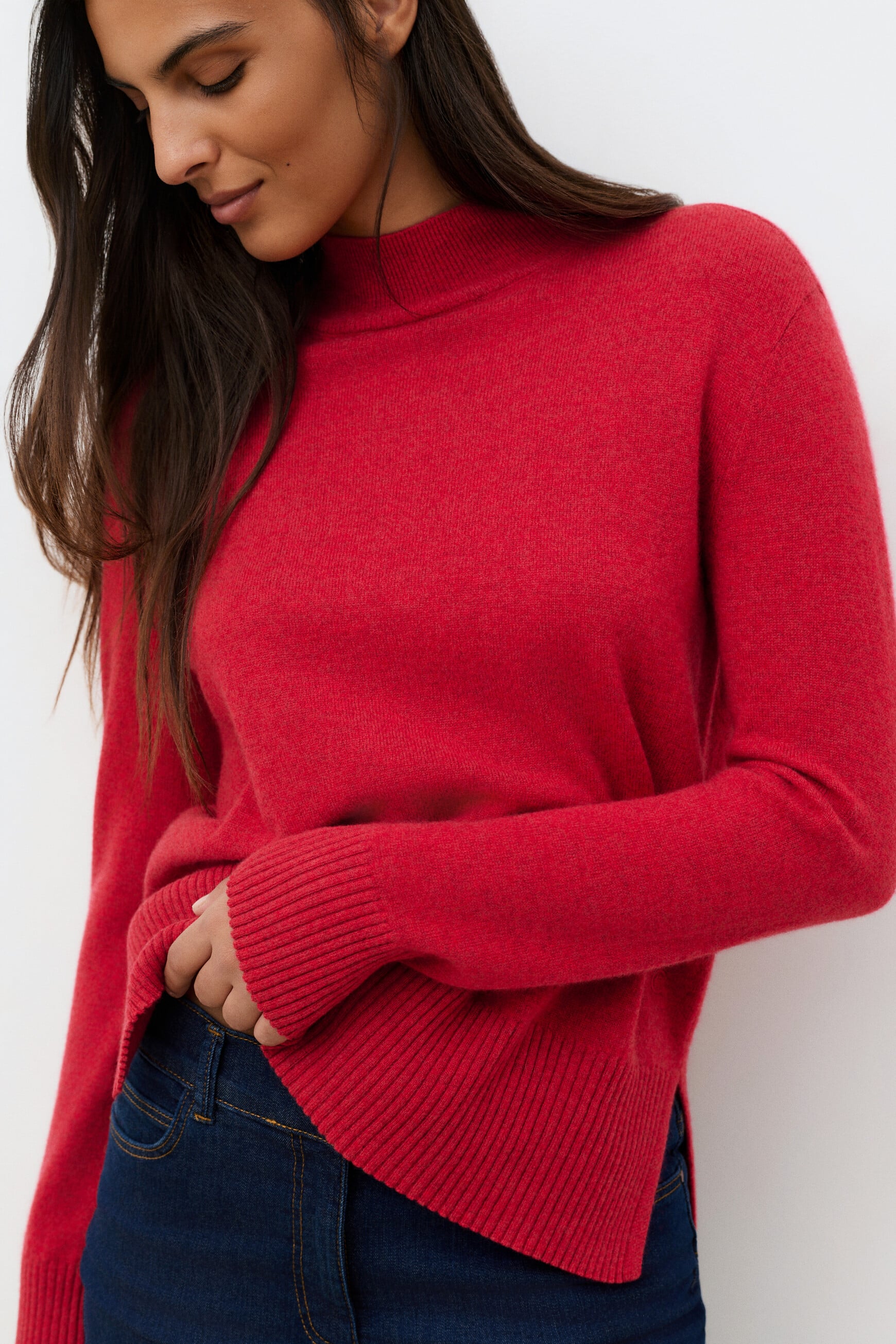 Maglione Mfranklin 100% cashmere rosso donna