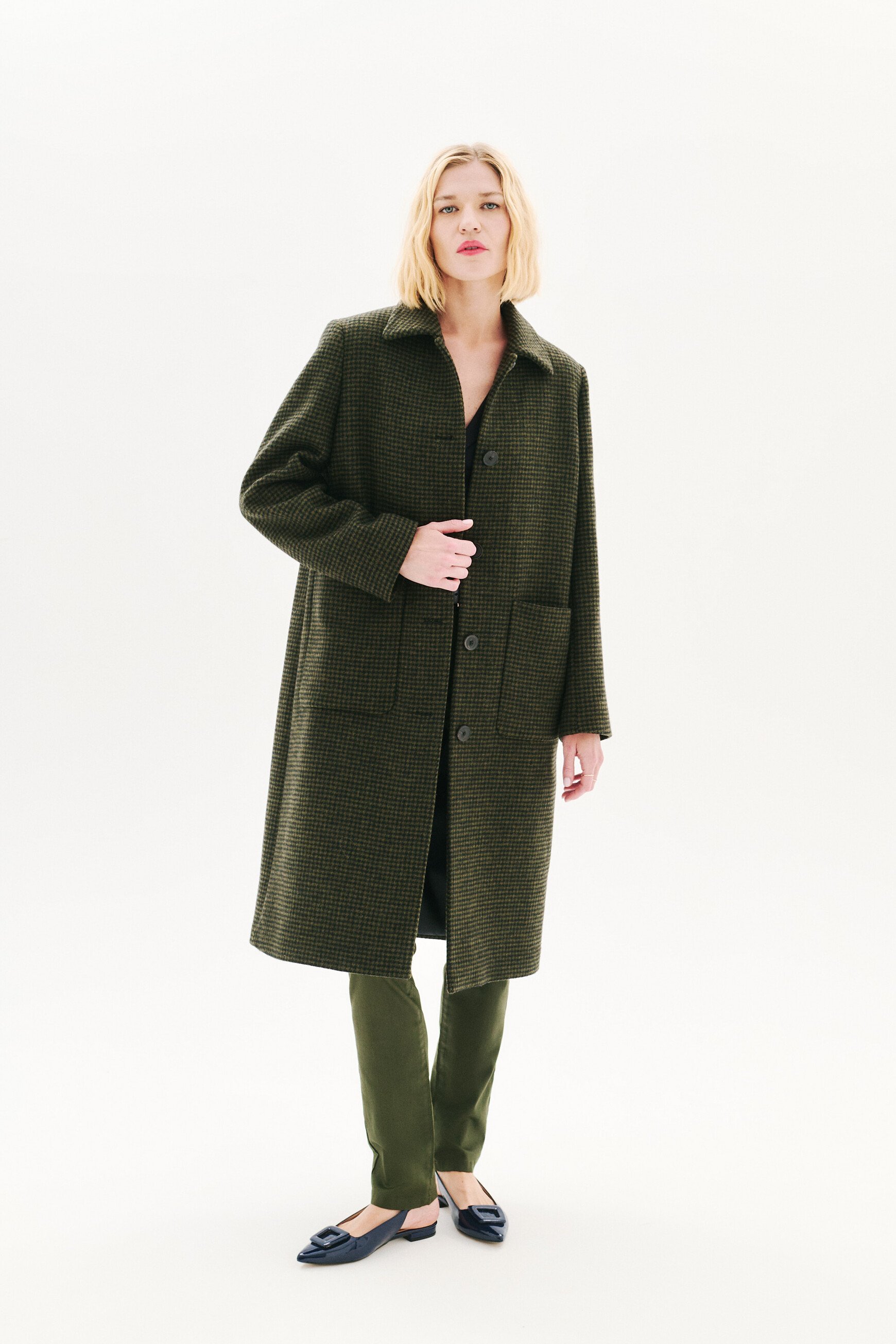 casaco gelika verde caqui mulher Casaco Gelika verde caqui mulher