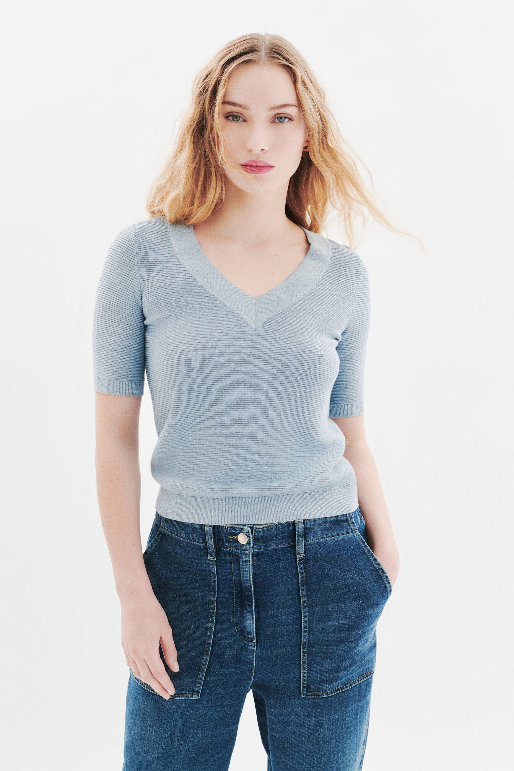 Mlevi sweater sky blue woman