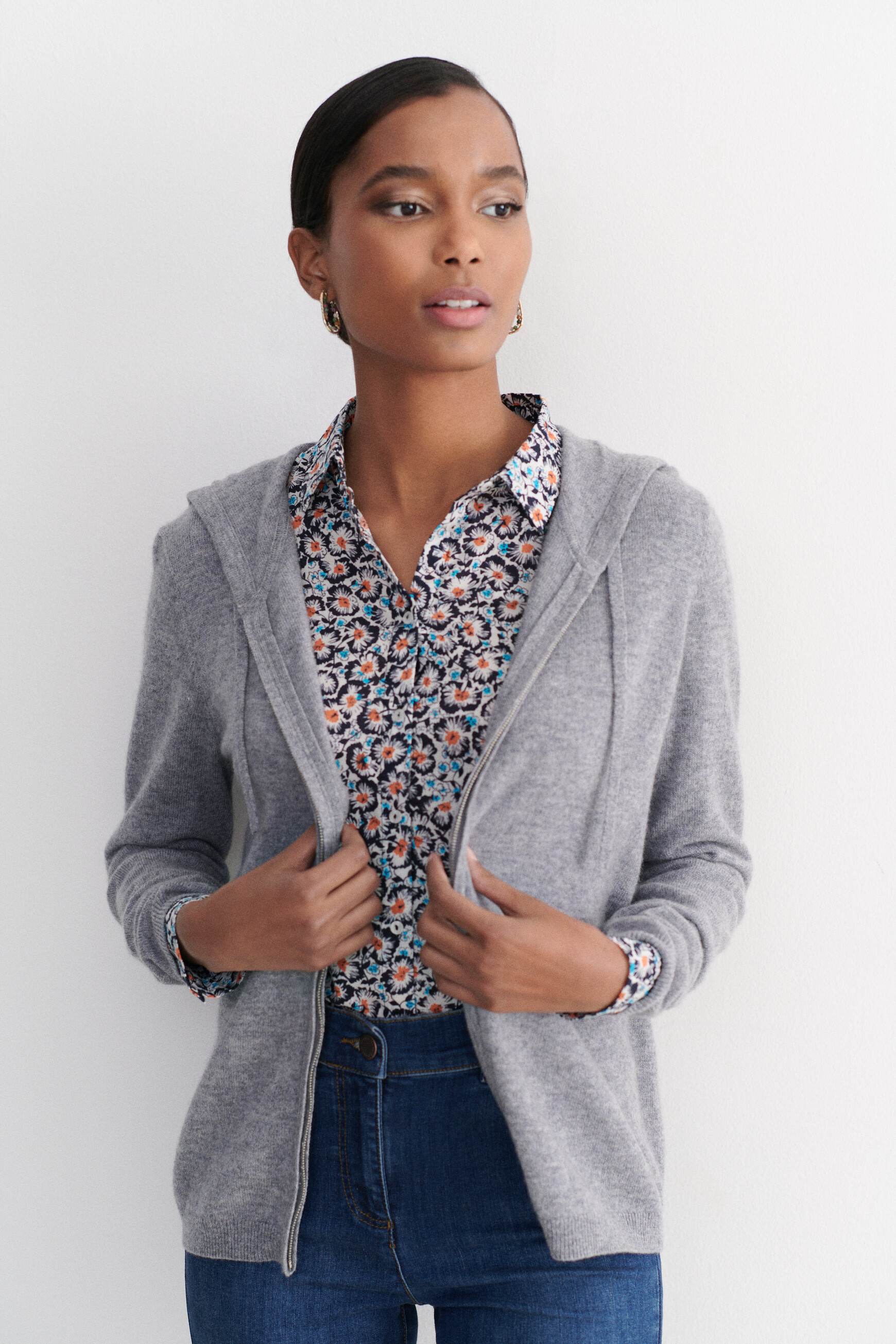 gilet basile b gris clair femme gilet basile b gris clair femme