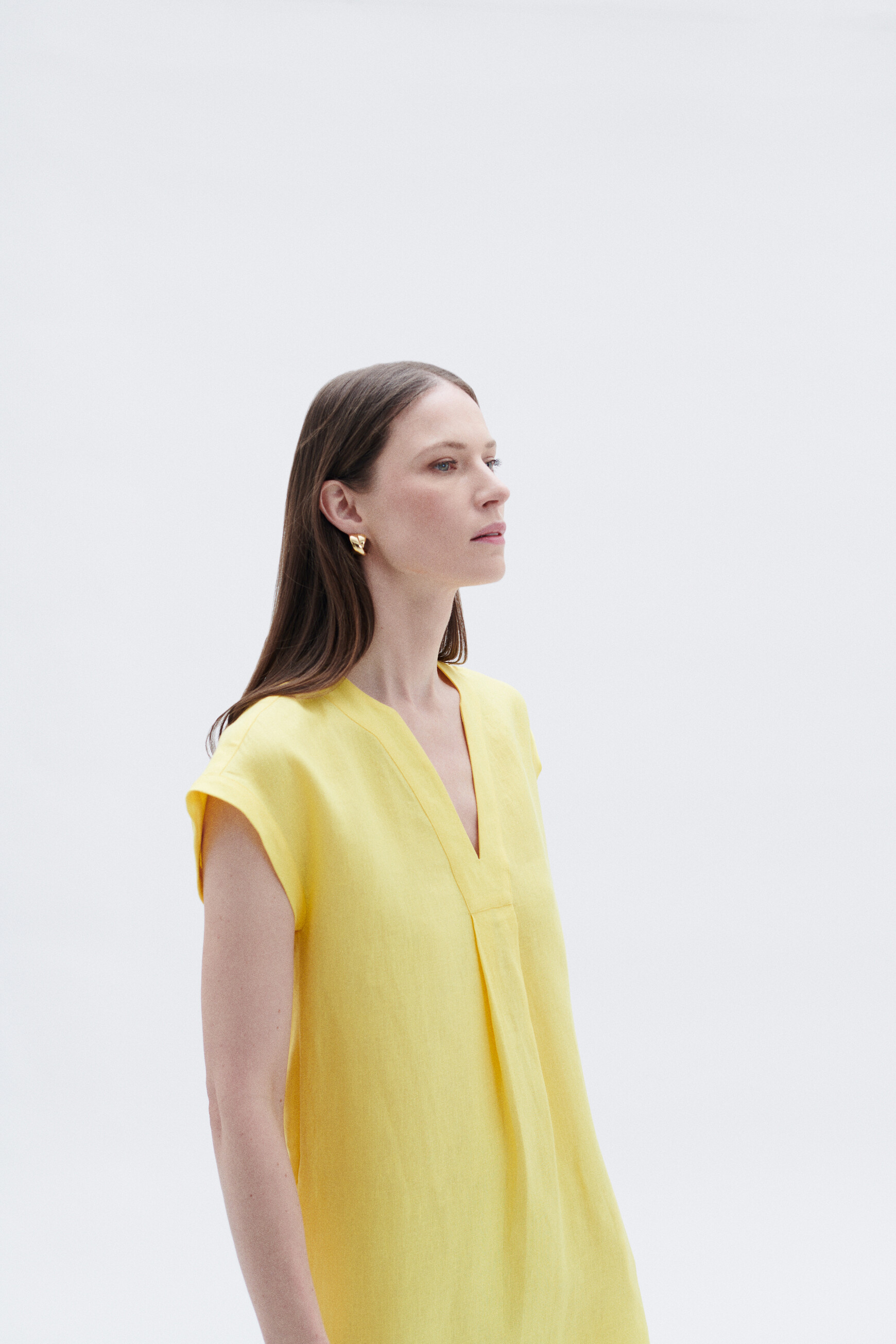 robe mirabelle 100 lin jaune femme robe mirabelle 100% lin jaune femme