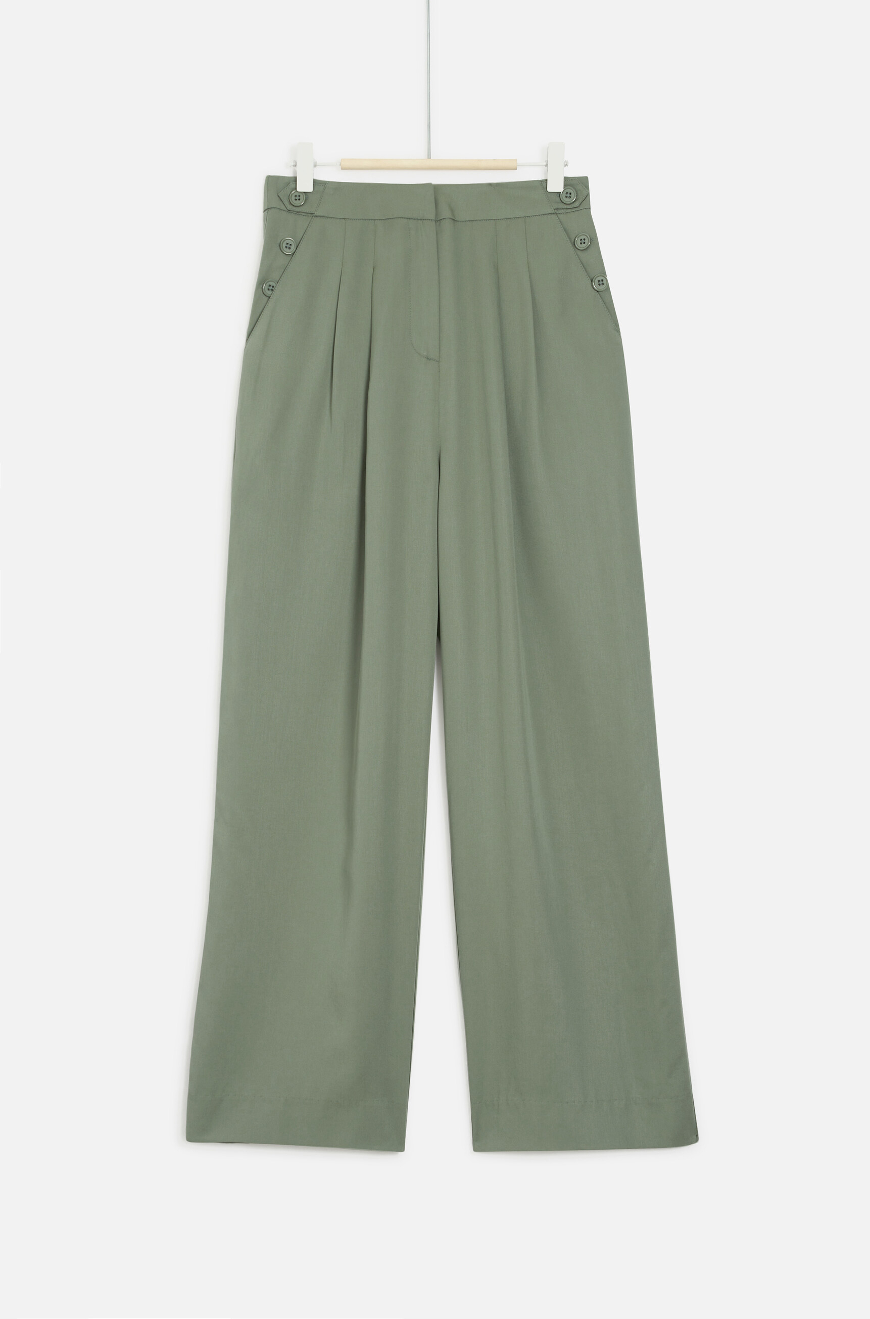 pantalon romsey large vert kaki femme Pantalon romsey large vert kaki femme