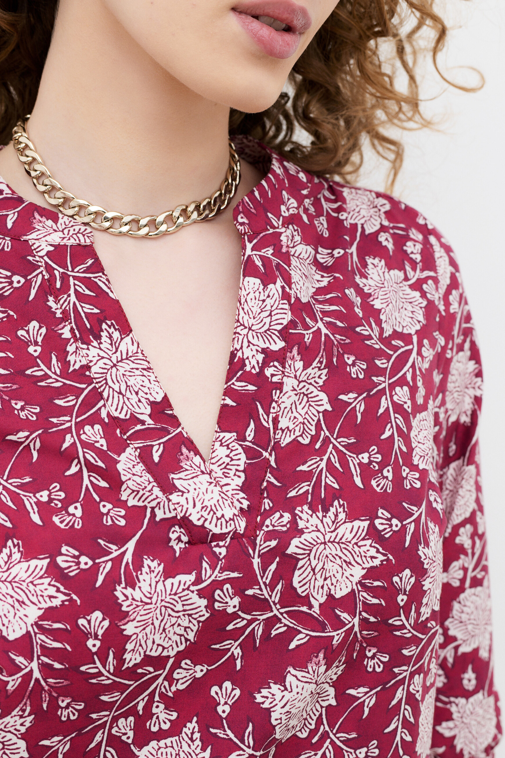 Jurk Rpauline bordeaux vrouw