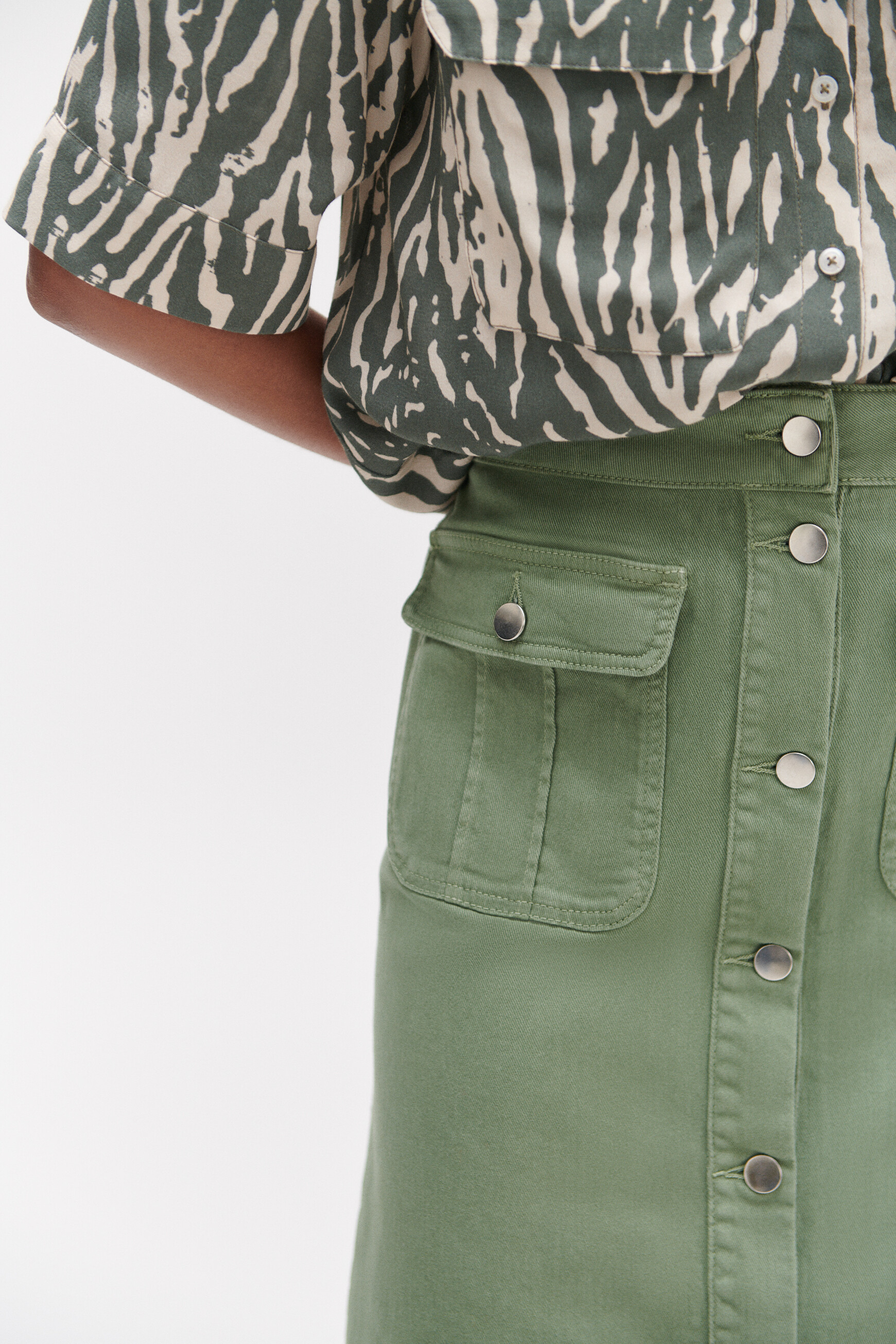 jupe asma vert kaki femme