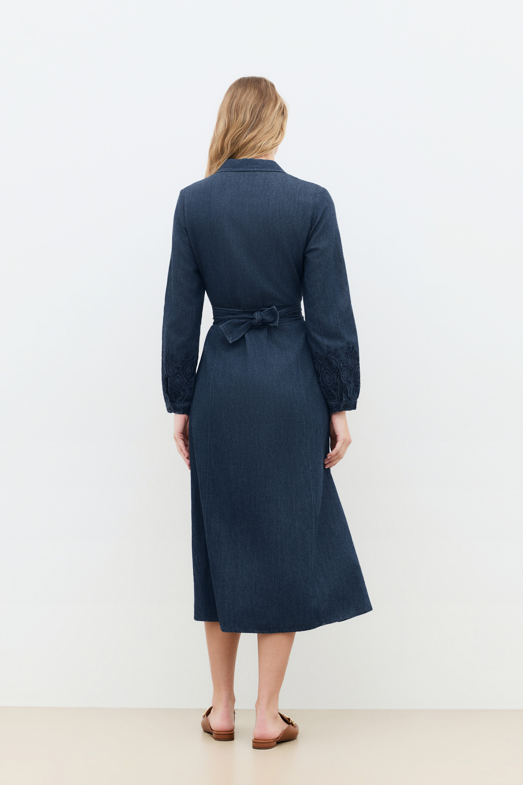 Rolane dress stone denim woman