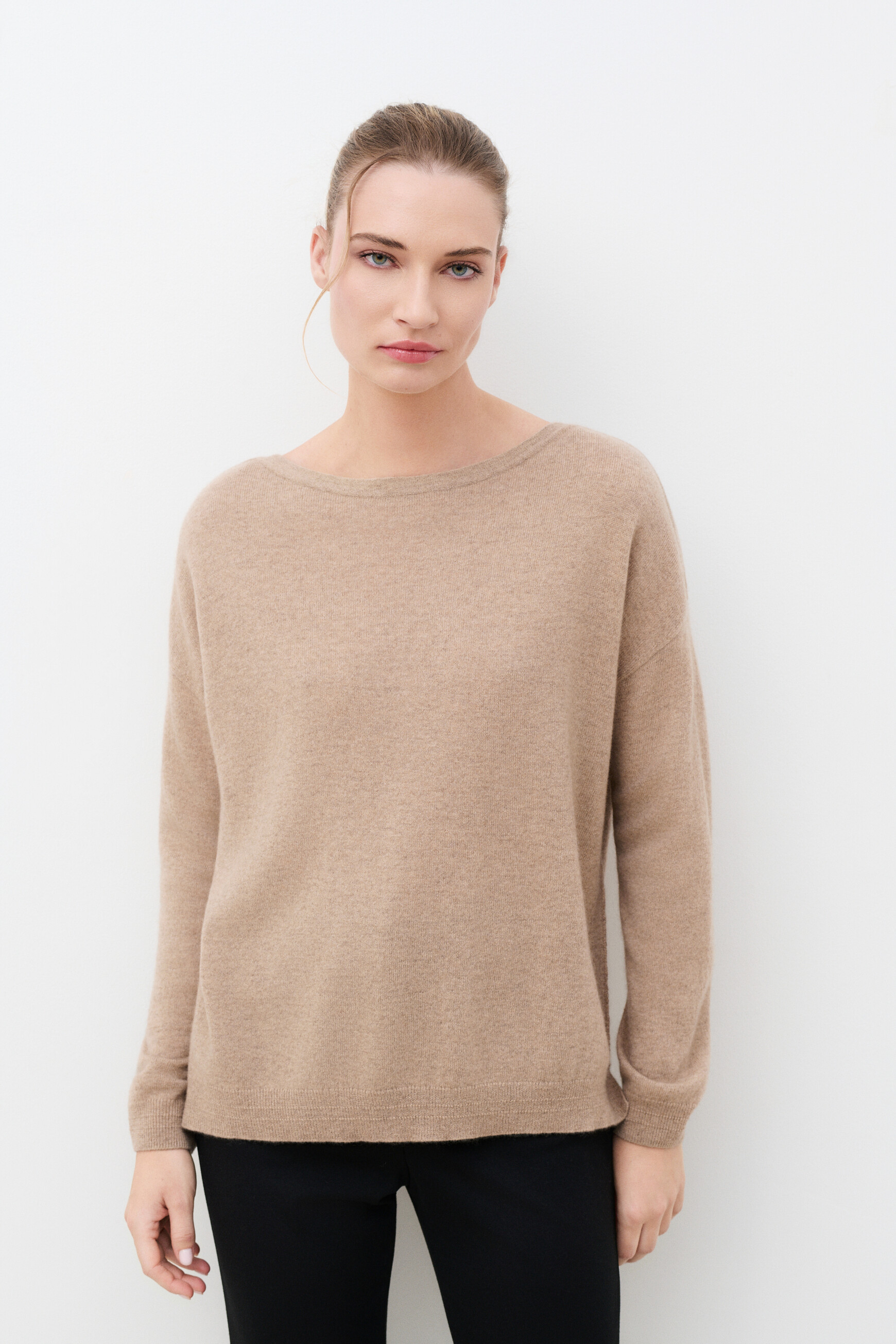 Maglione Mjill 100% cashmere marrone chiaro donna