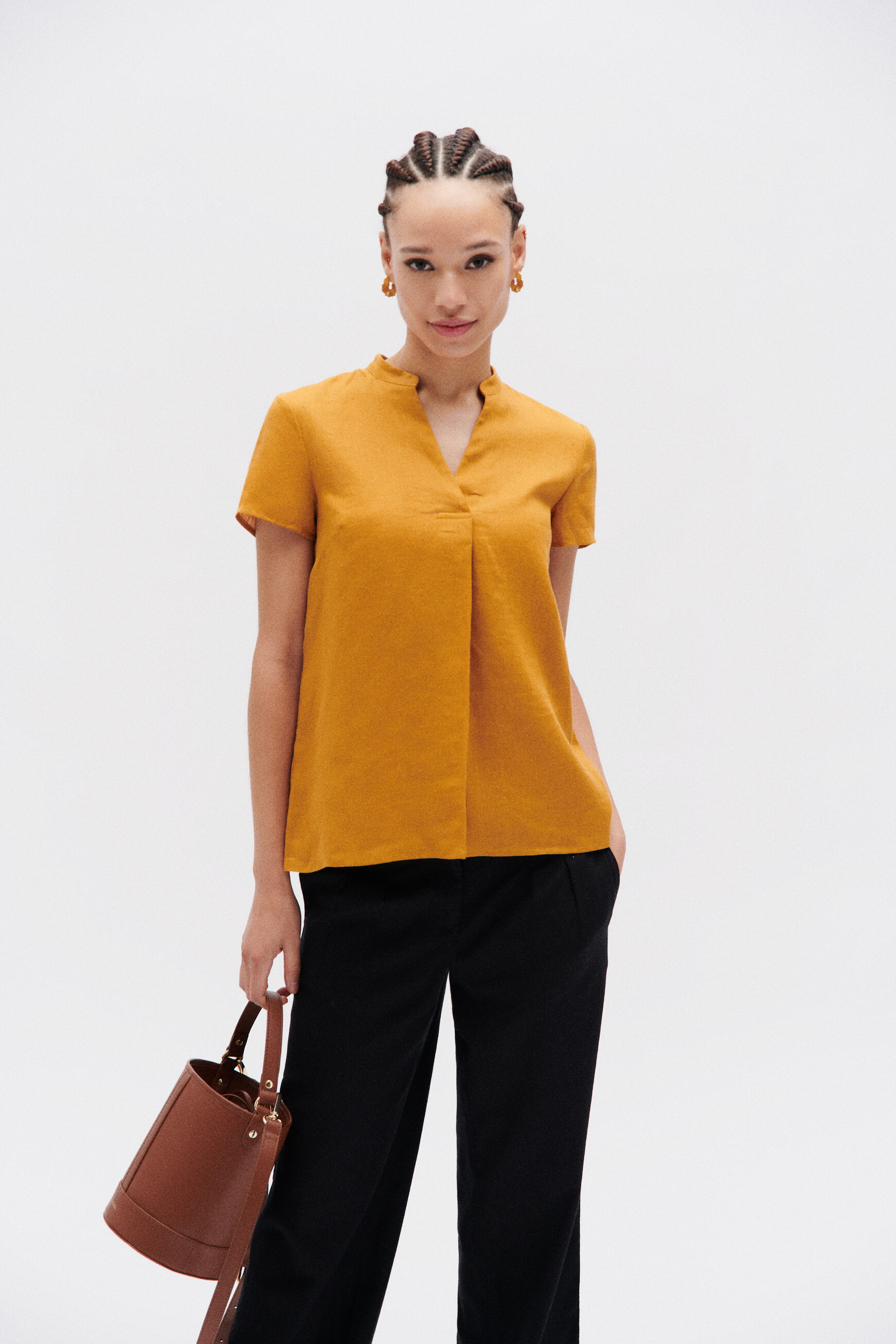 Blouse moutarde outlet