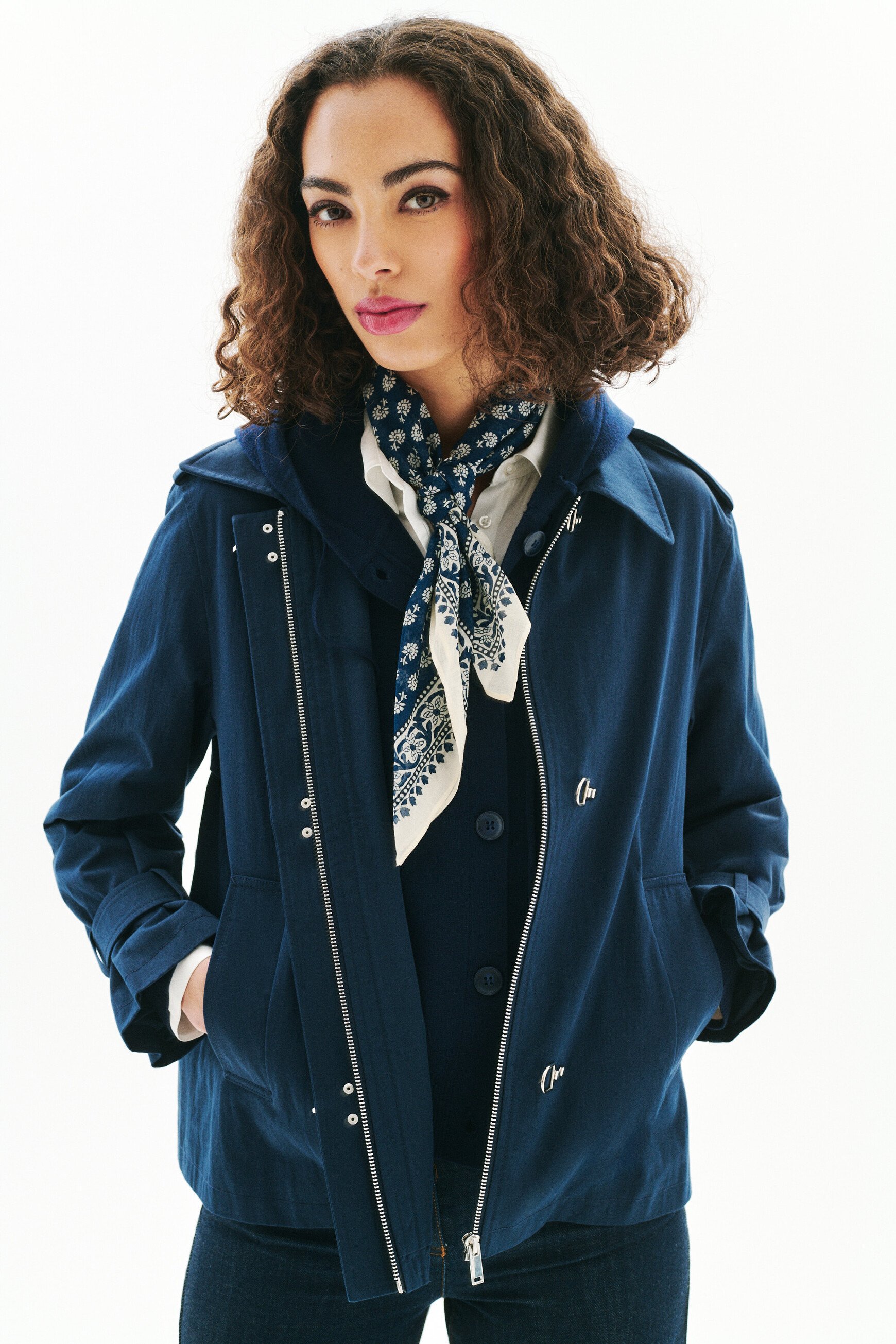Léa scarf dark blue woman