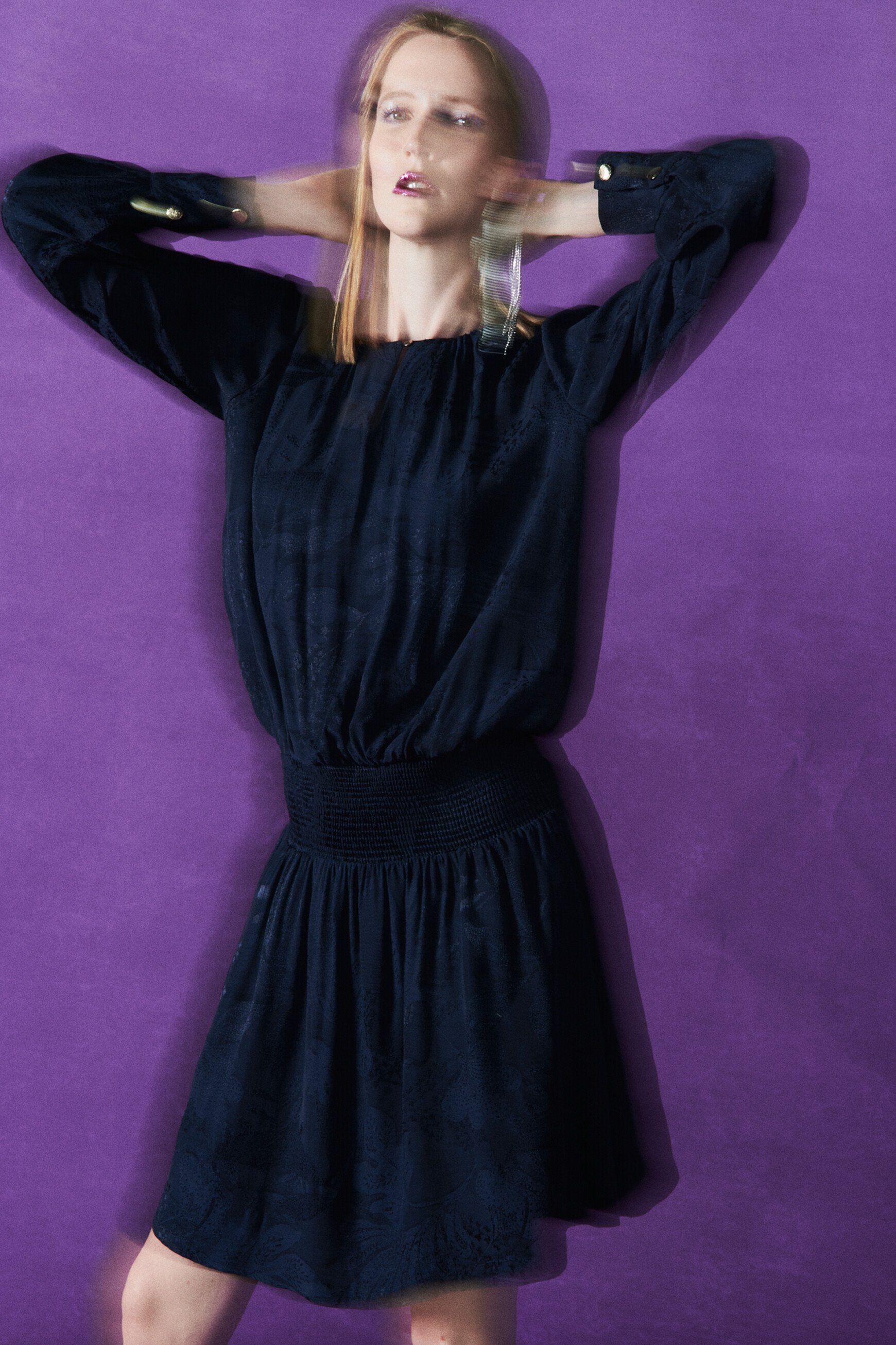 recile dress navy blue woman recile dress navy blue woman