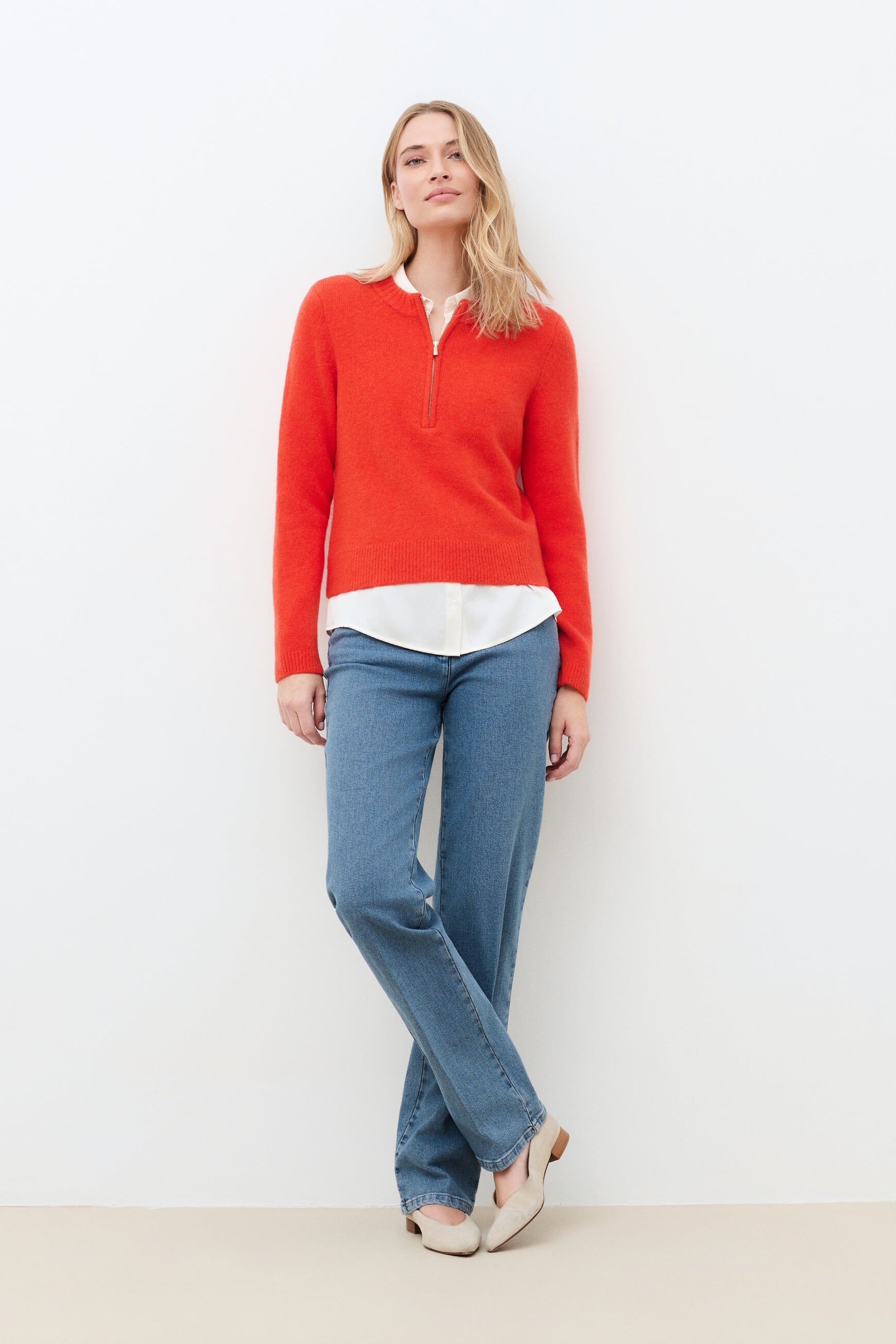 Mneptune sweater orange woman