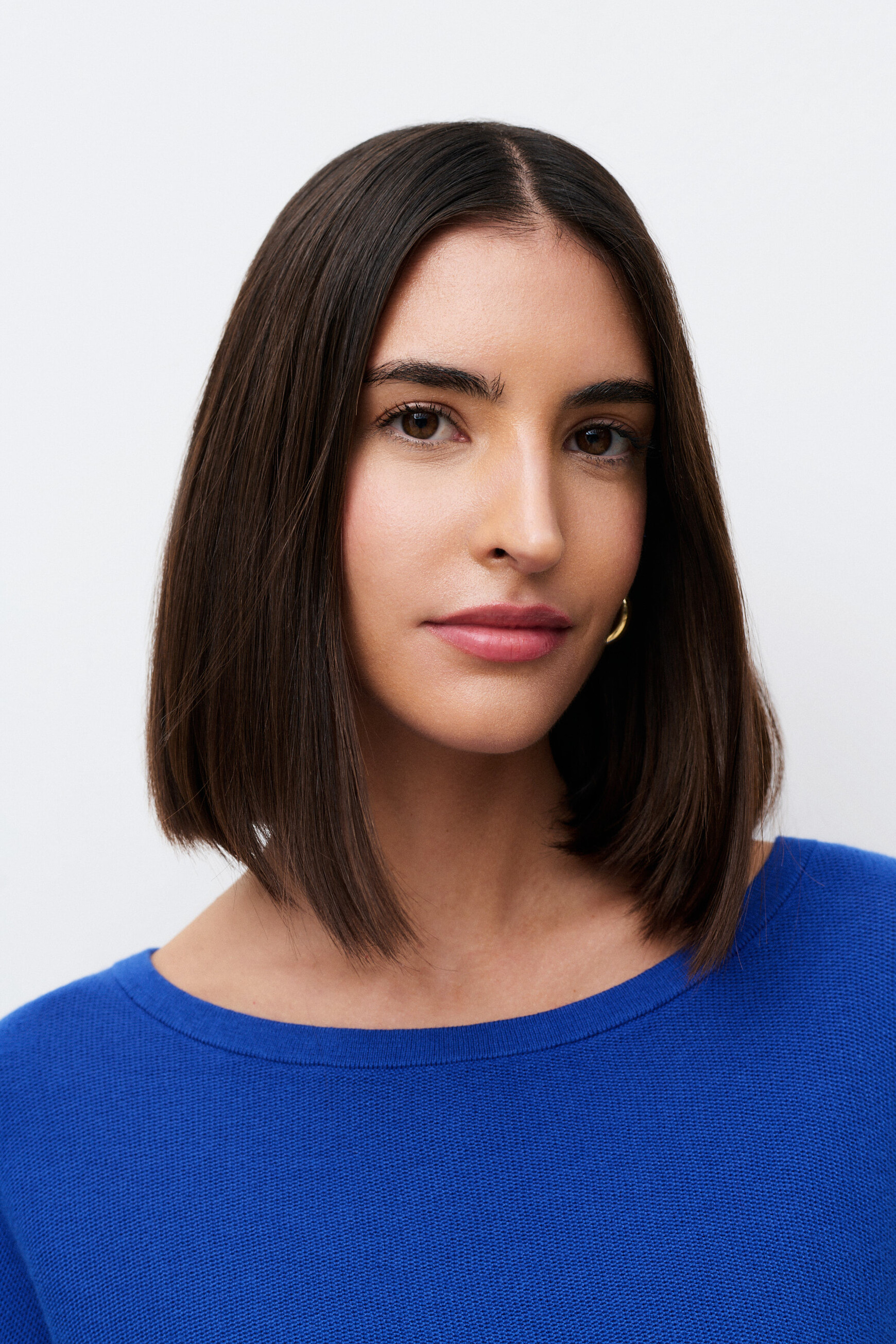 Malha joan oversize azul el&eacute;ctrico mulher