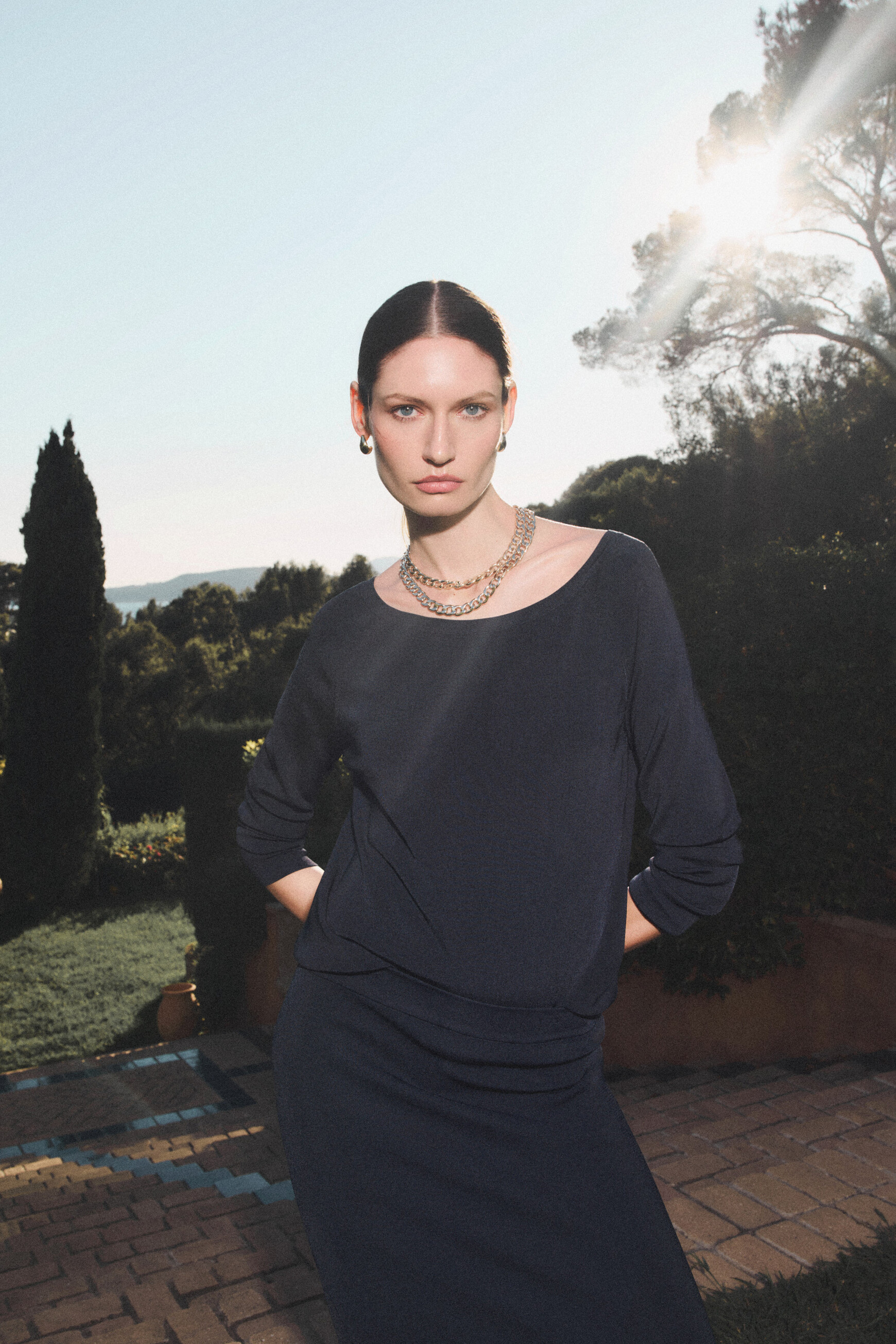 Mtara sweater navy blue woman