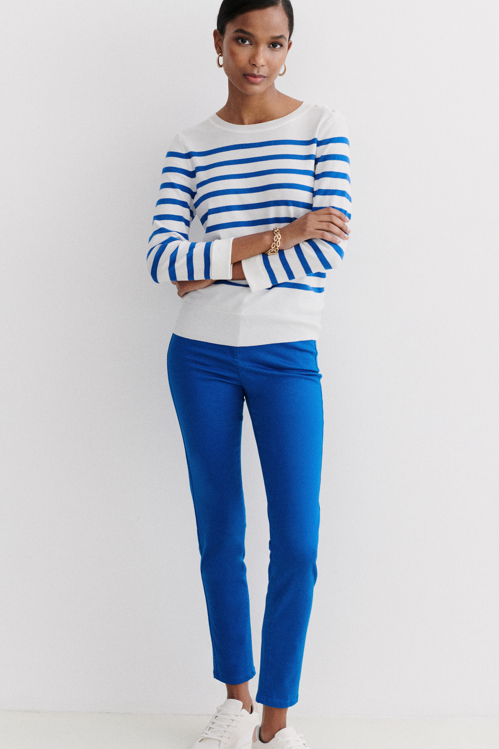 pantalon tony b bleu electrique femme pantalon tony b bleu electrique femme