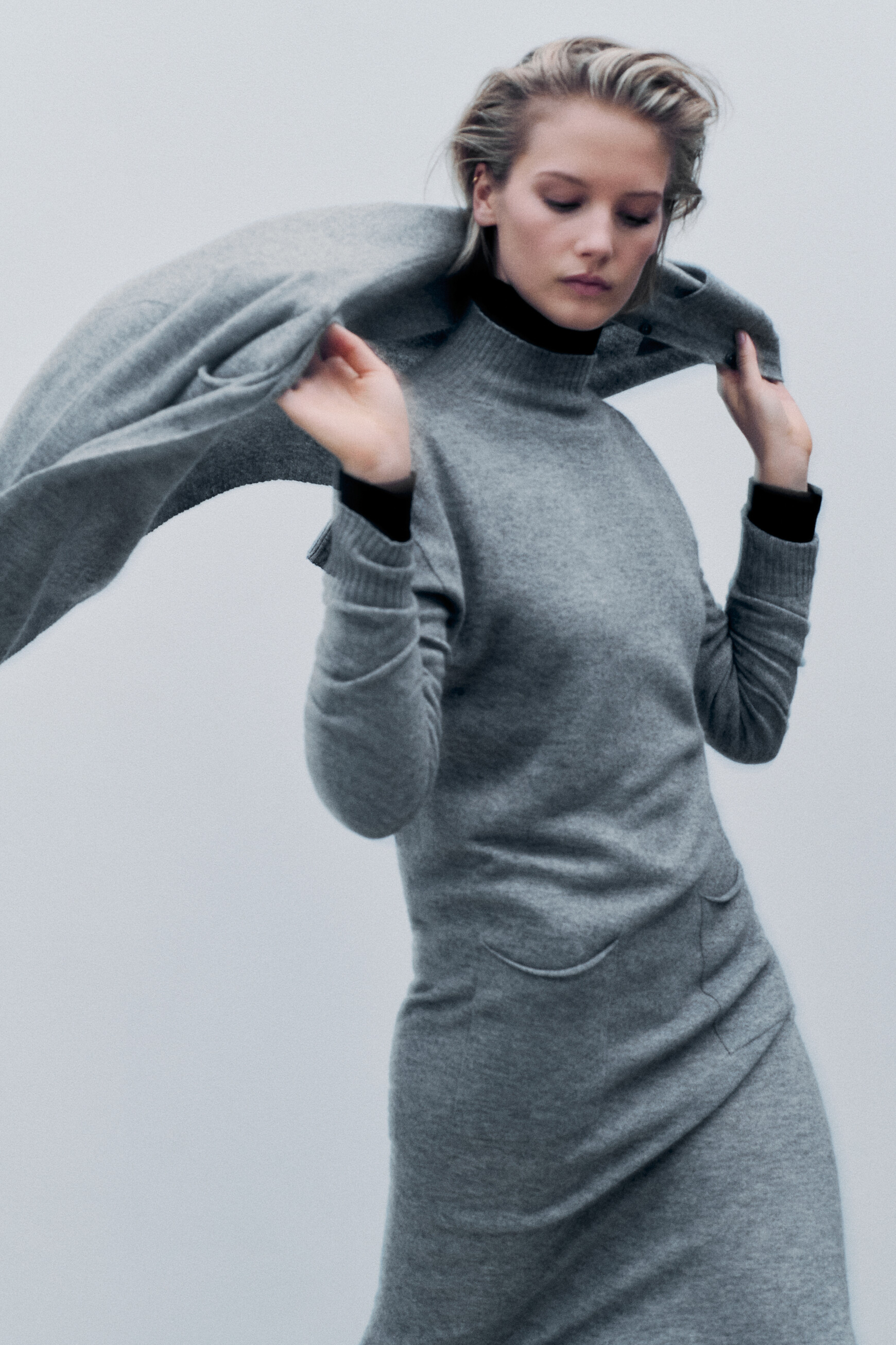 Robe Rnora made in Italy gris femme
