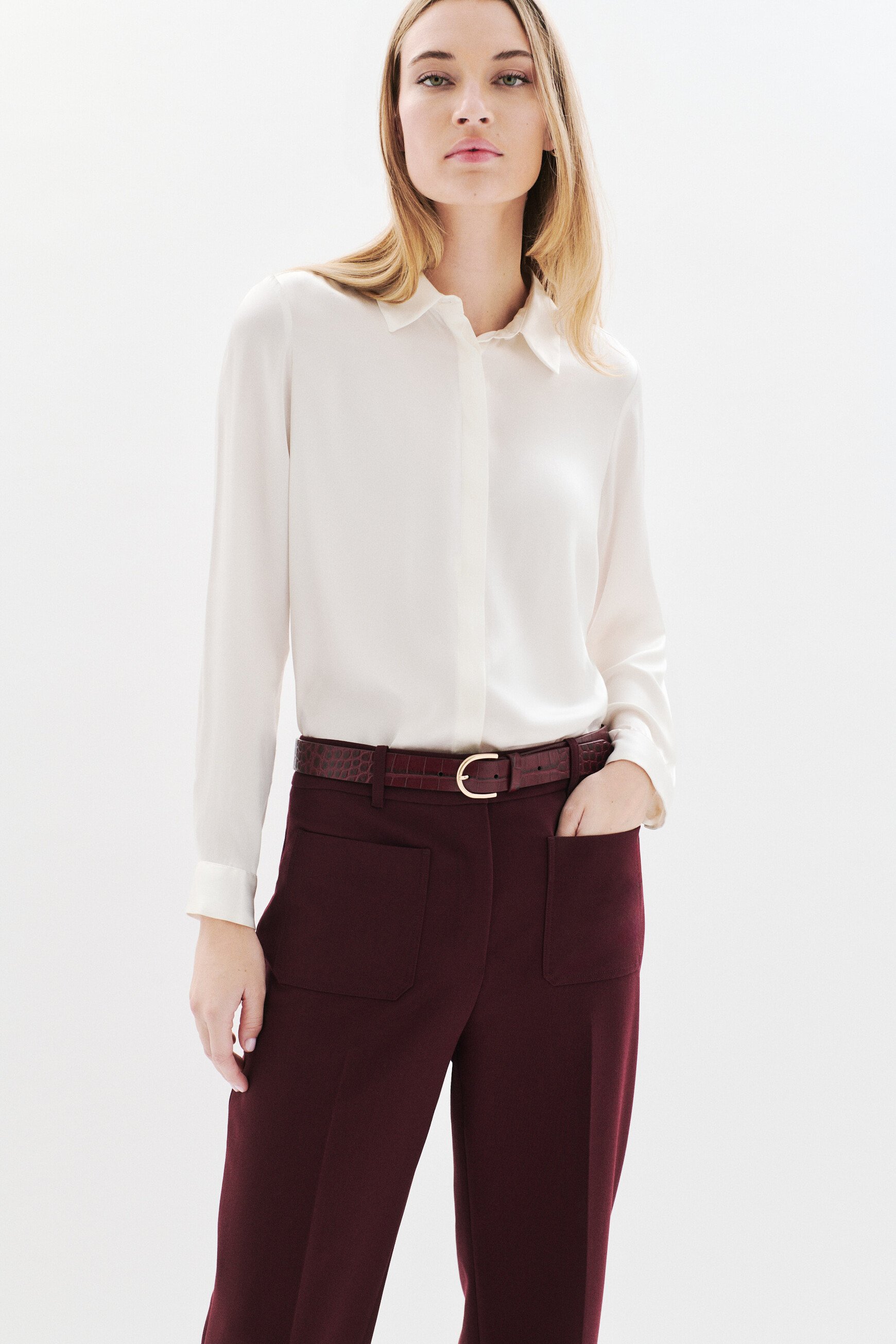 Pelleyville trousers plum woman
