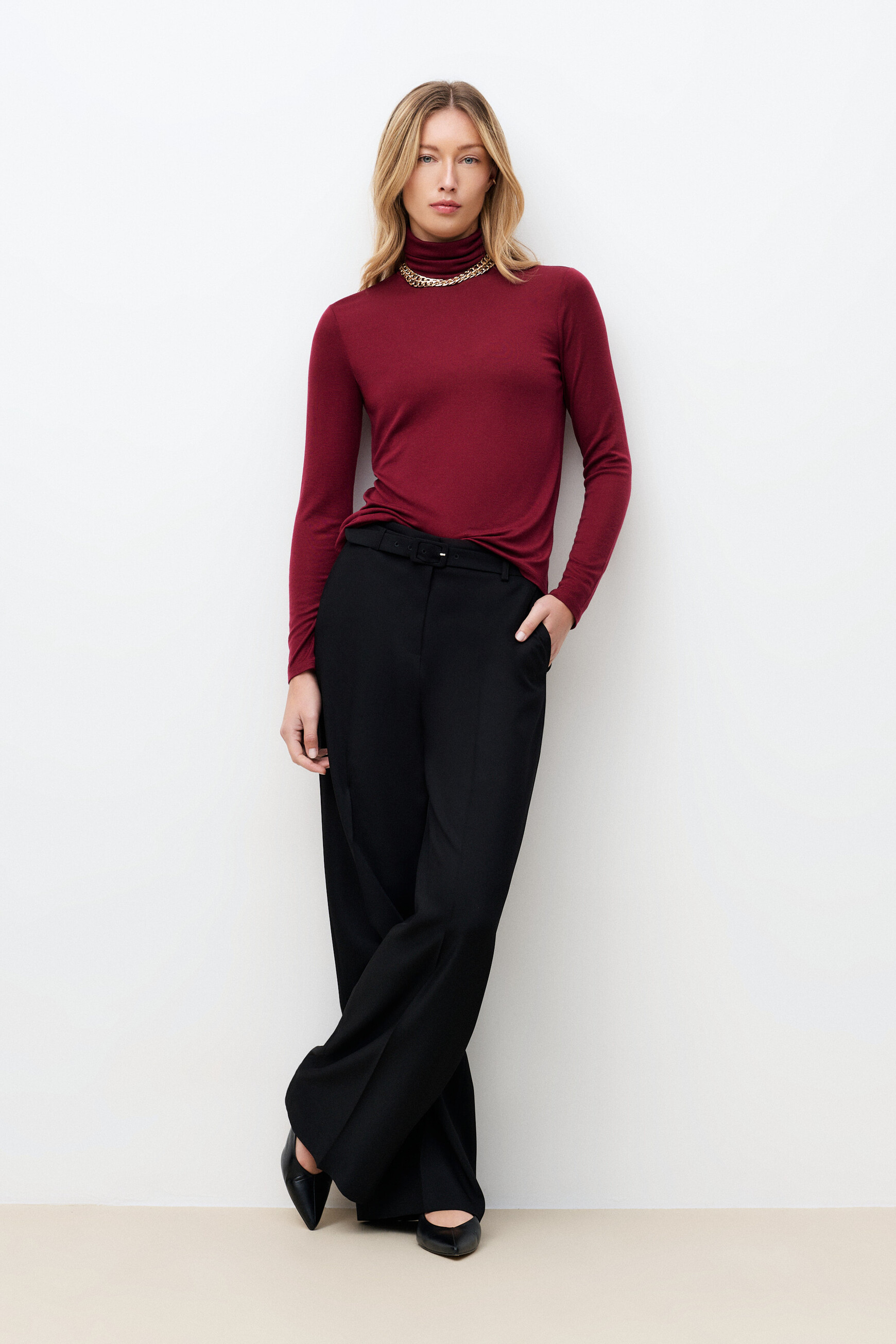 T-shirt Tlili bordeaux vrouw