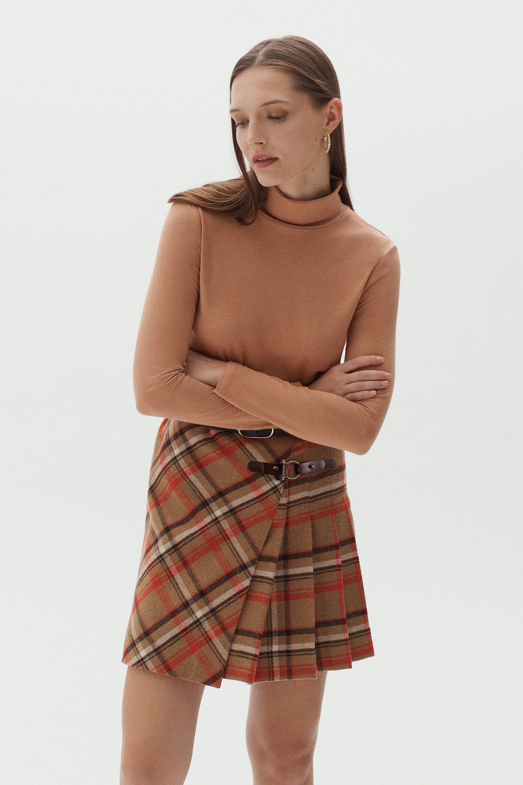 jupe margaret plaid camel femme jupe margaret plaid camel femme