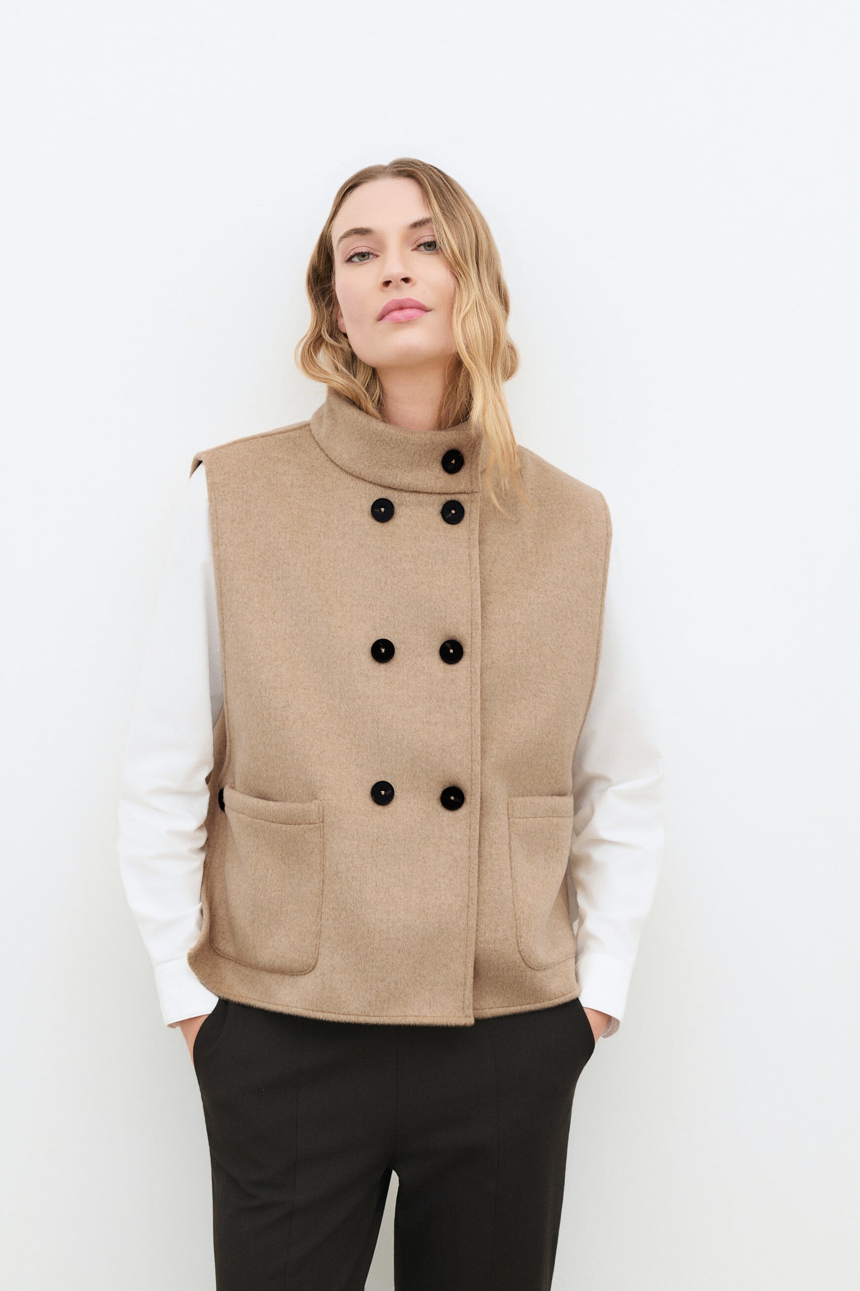 Poncho Hacaban creme vrouw