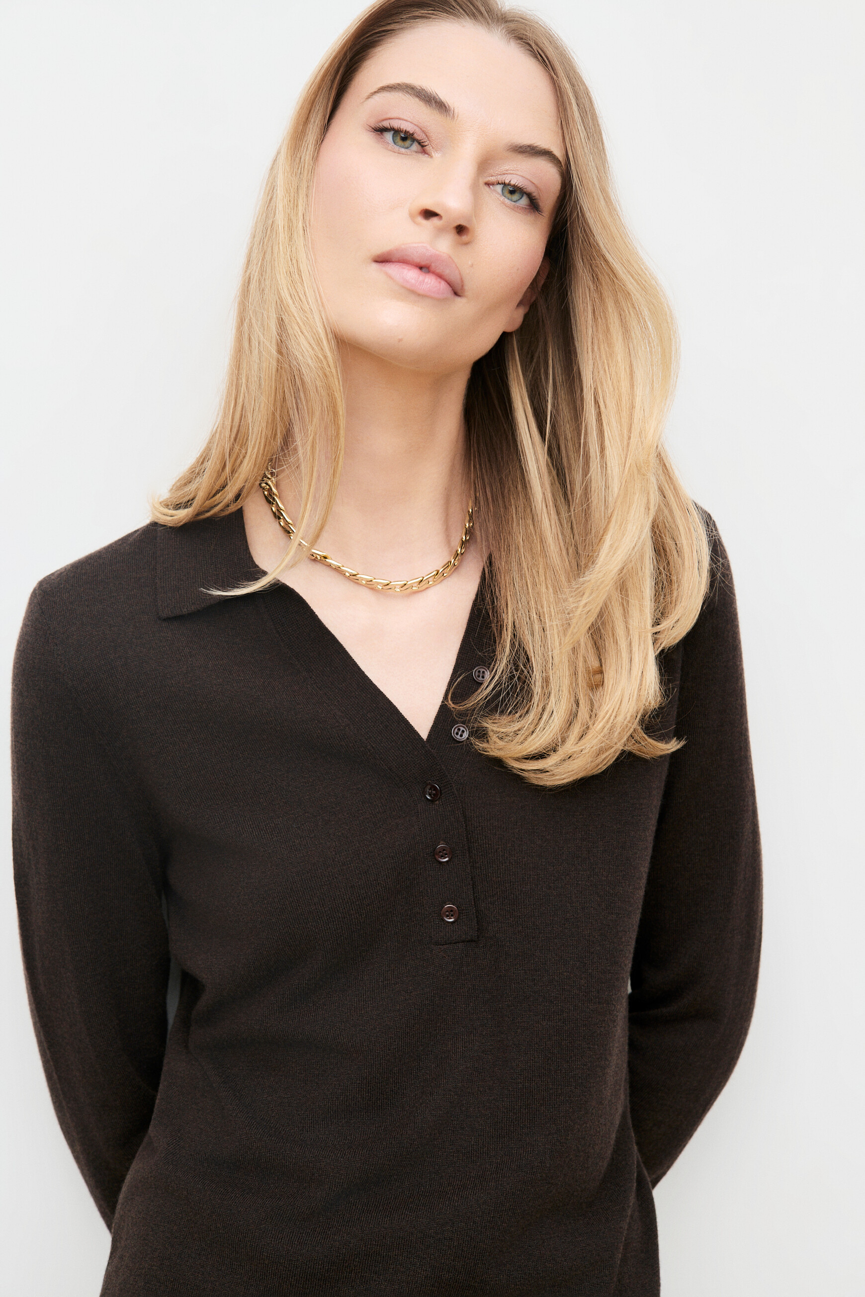 Mpoppy sweater dark brown woman