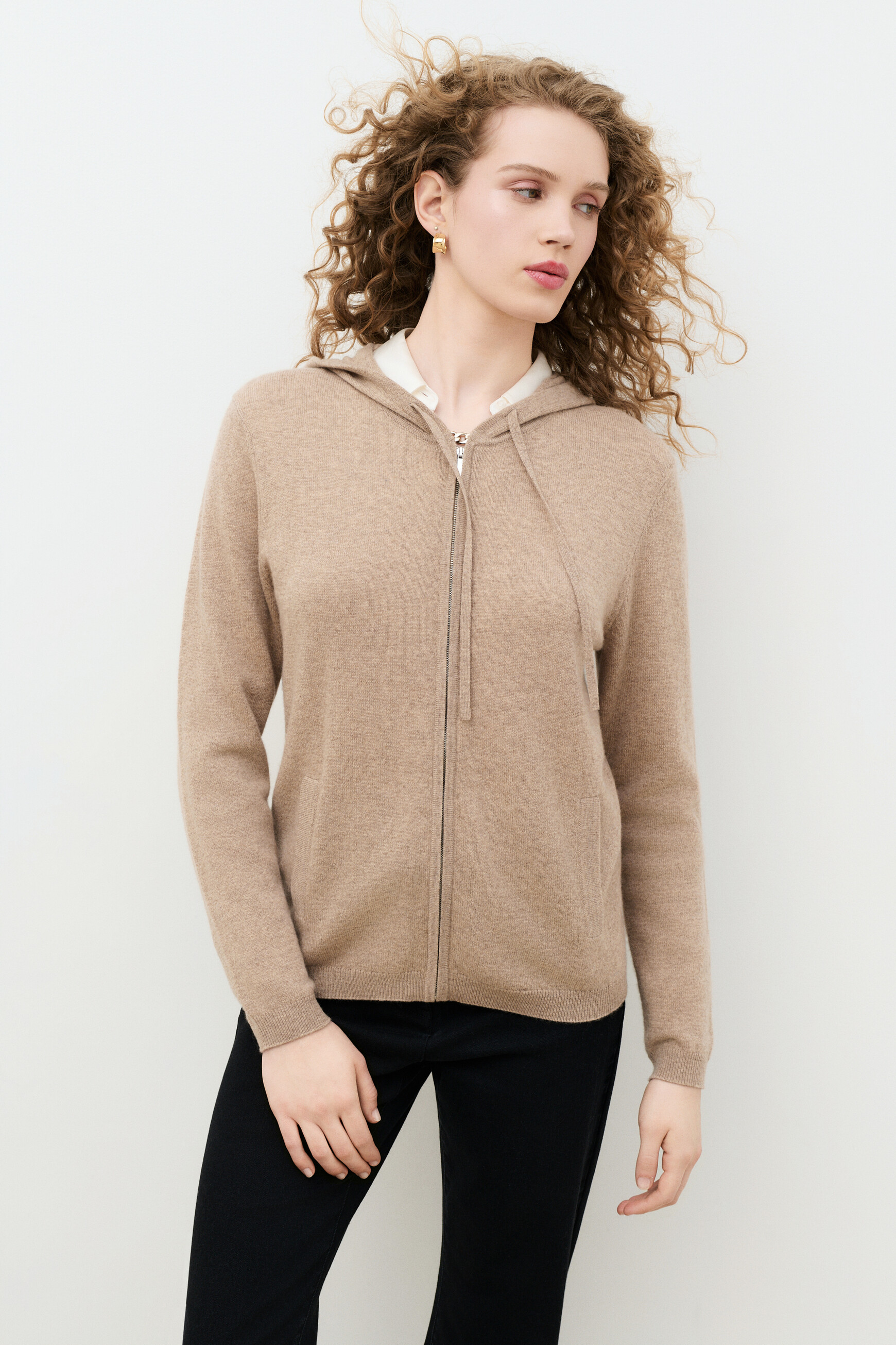Gilet basila marron clair femme