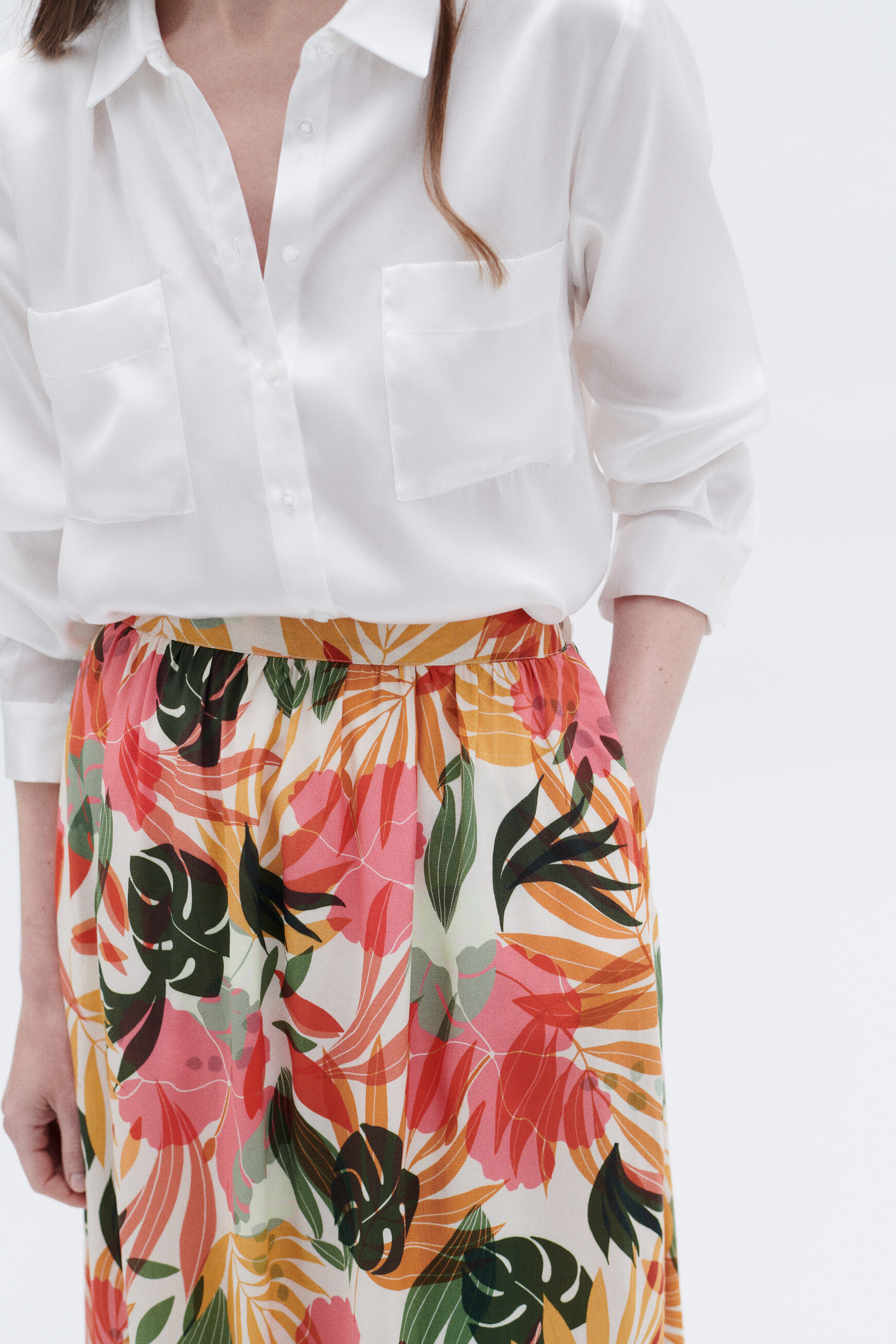 Jupe june rose corail femme
