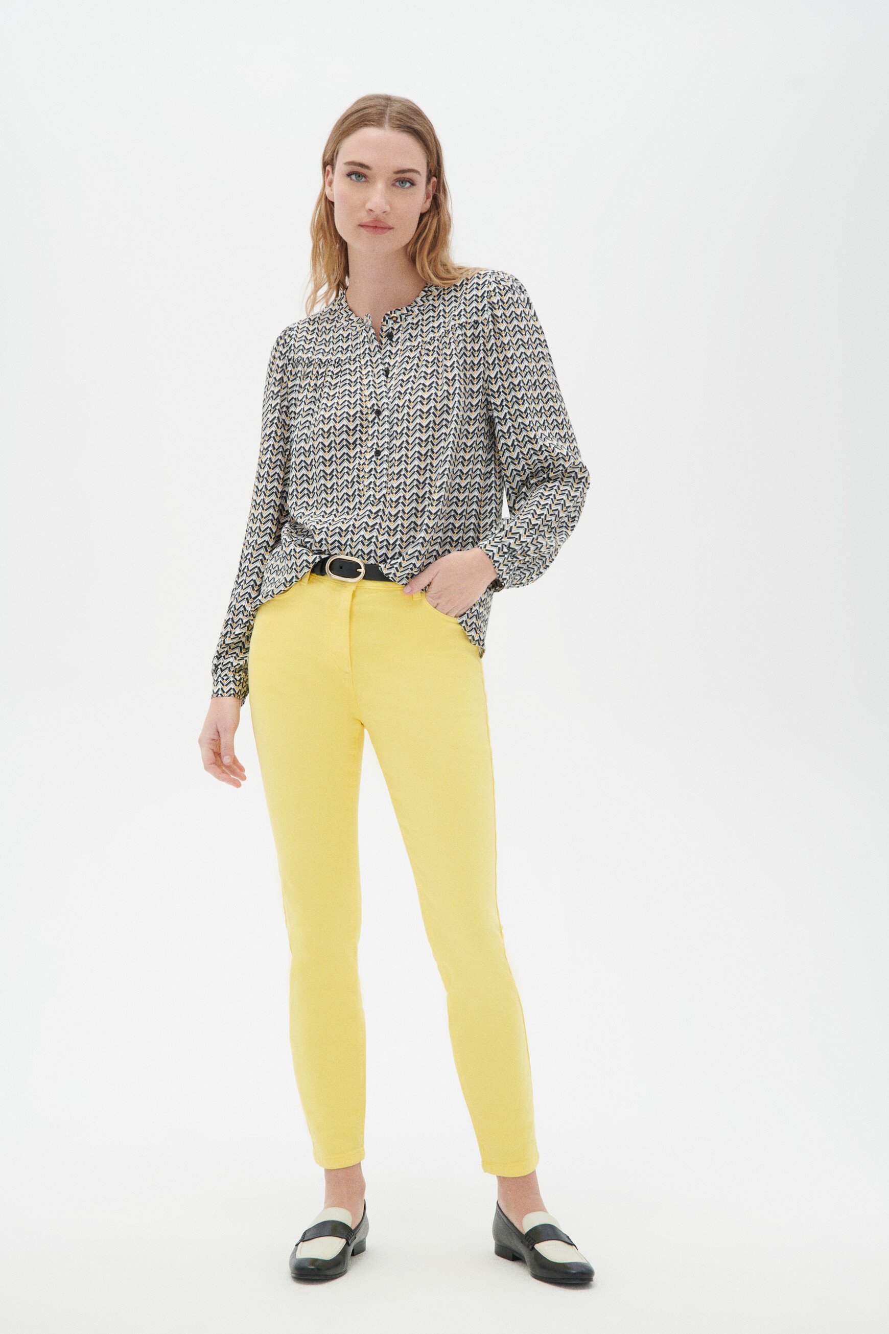 pantalon ptonio jaune clair femme Pantalon ptonio jaune clair femme