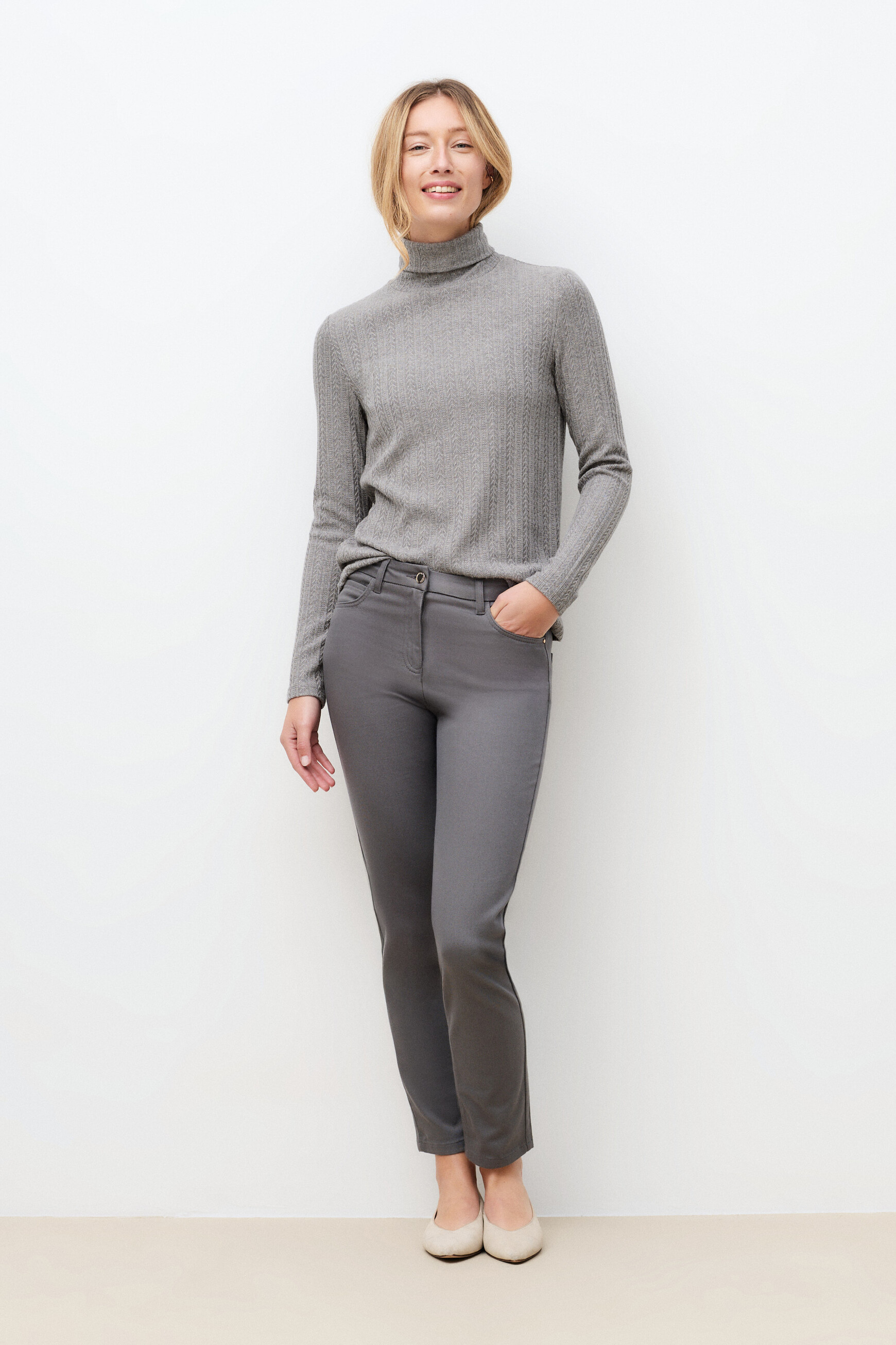 T-shirt tjena grigio chiaro donna