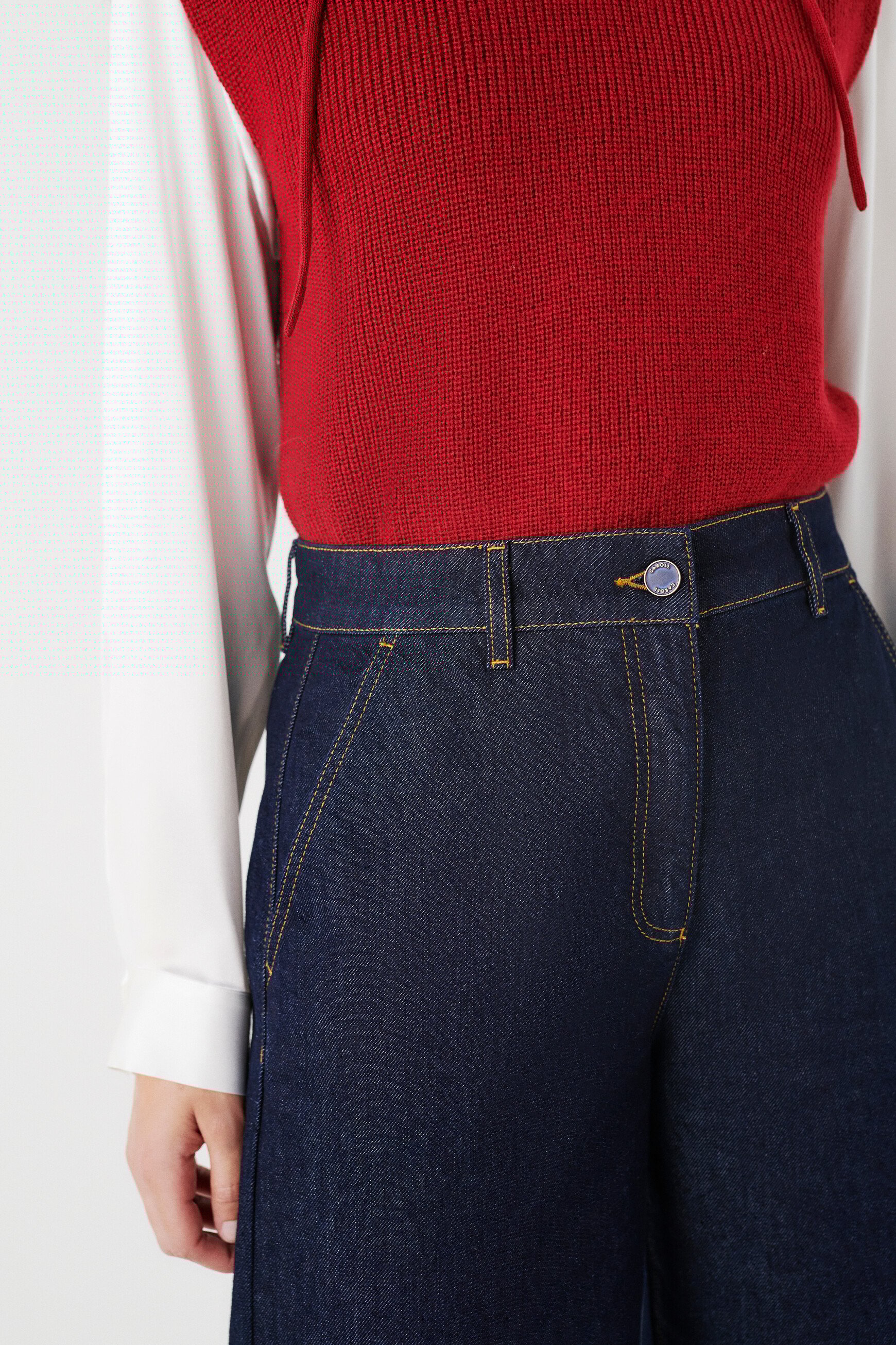 pepper trousers raw denim woman