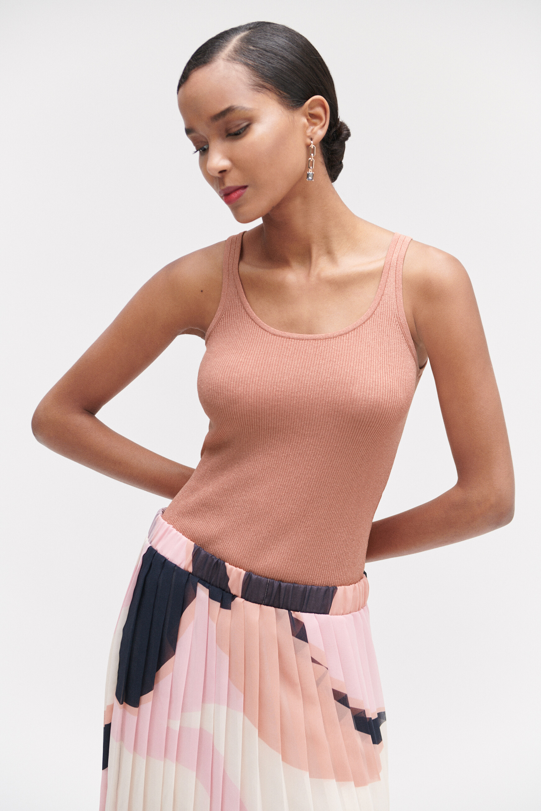 debardeur louis fils lurex vieux rose femme Débardeur louis fils lurex vieux rose femme