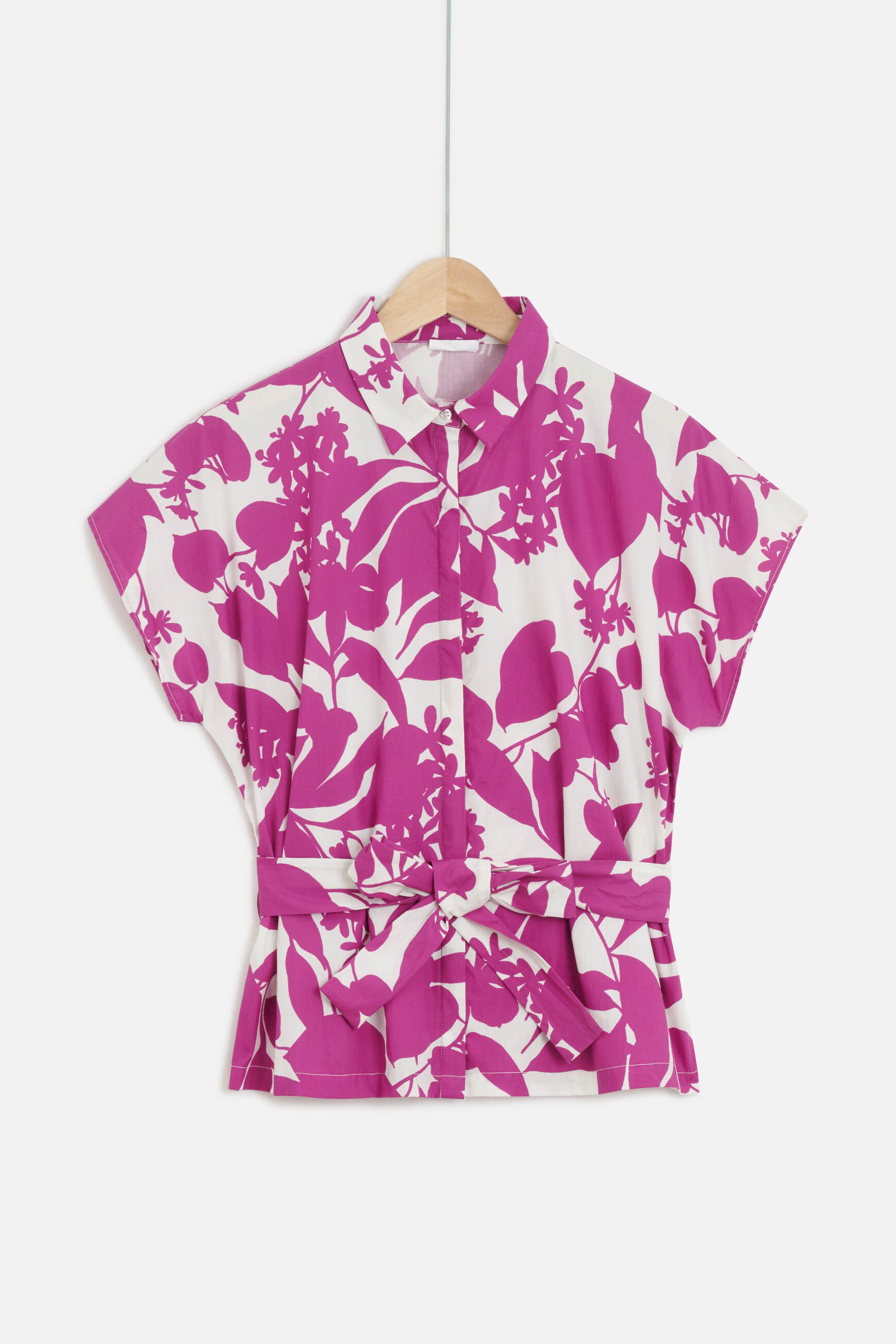 chemise carmen fleurie violet femme Chemise carmen fleurie violet femme