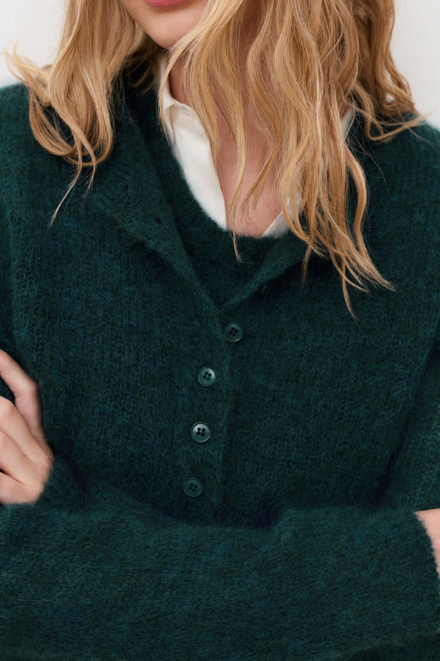 Mvanille cardigan teal green woman
