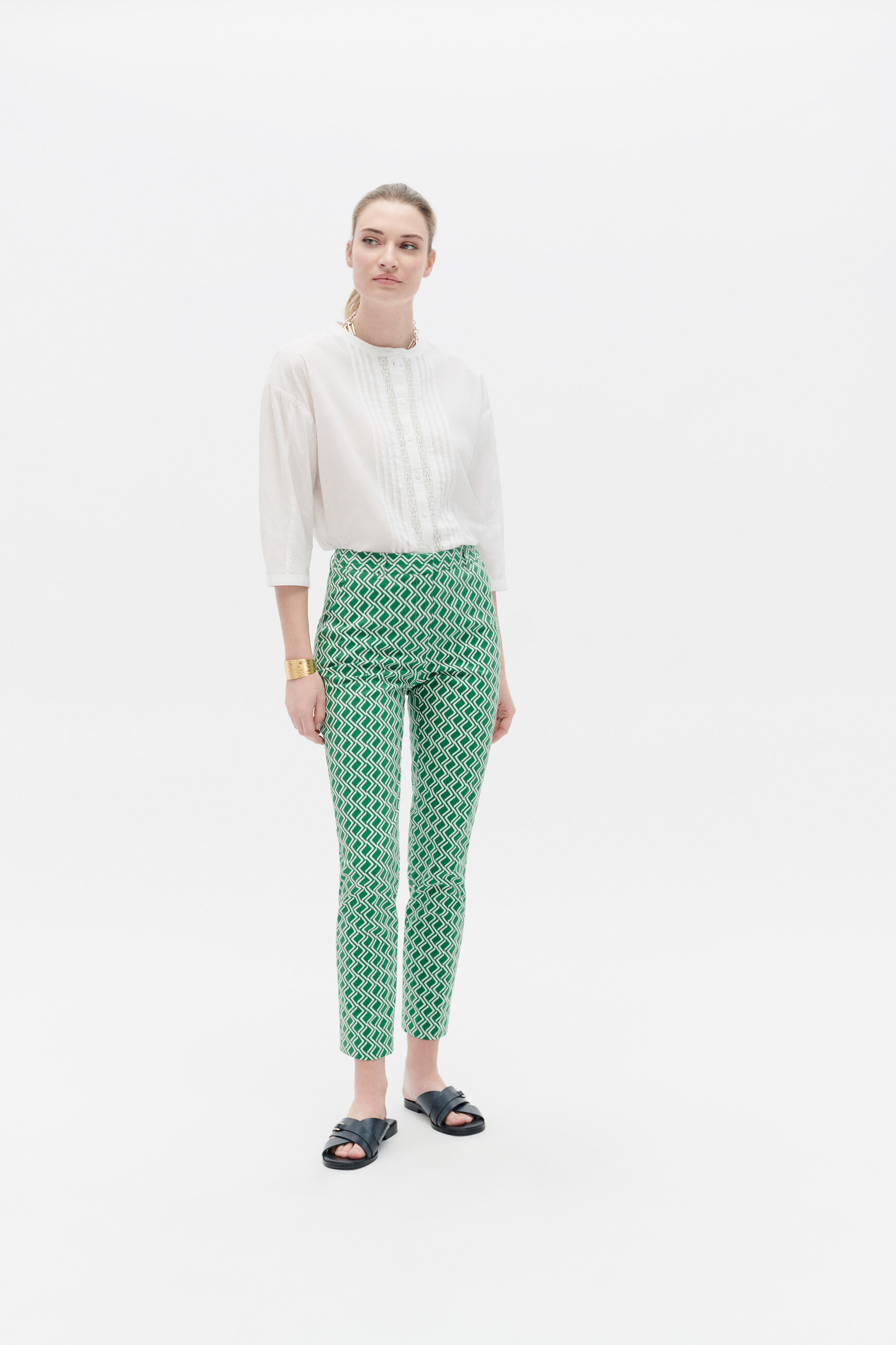 Pantalon pgabin vert menthe femme
